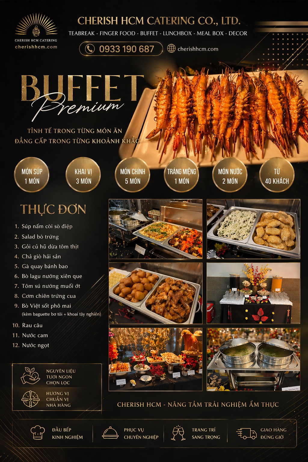 210126 Tiệc buffet Tài lộc 12 món - Phù hợp từ 40 khách
