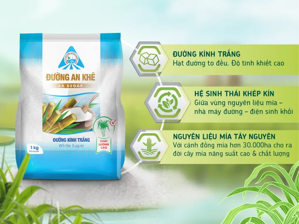 Set 10 Đường kính trắng An Khê gói 1kg