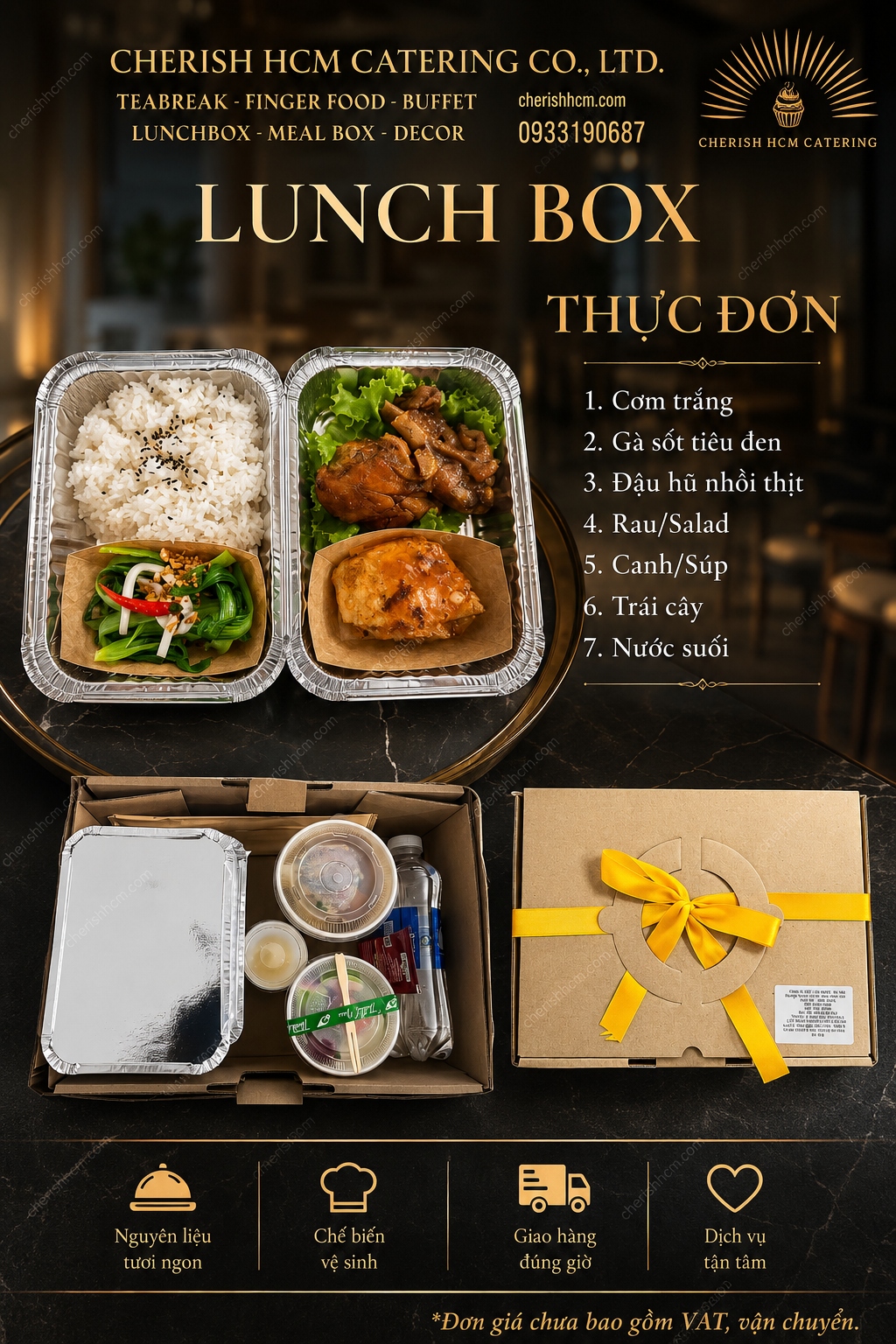 27526 Cơm Gà sốt tiêu đen, Đậu hũ nhồi thịt