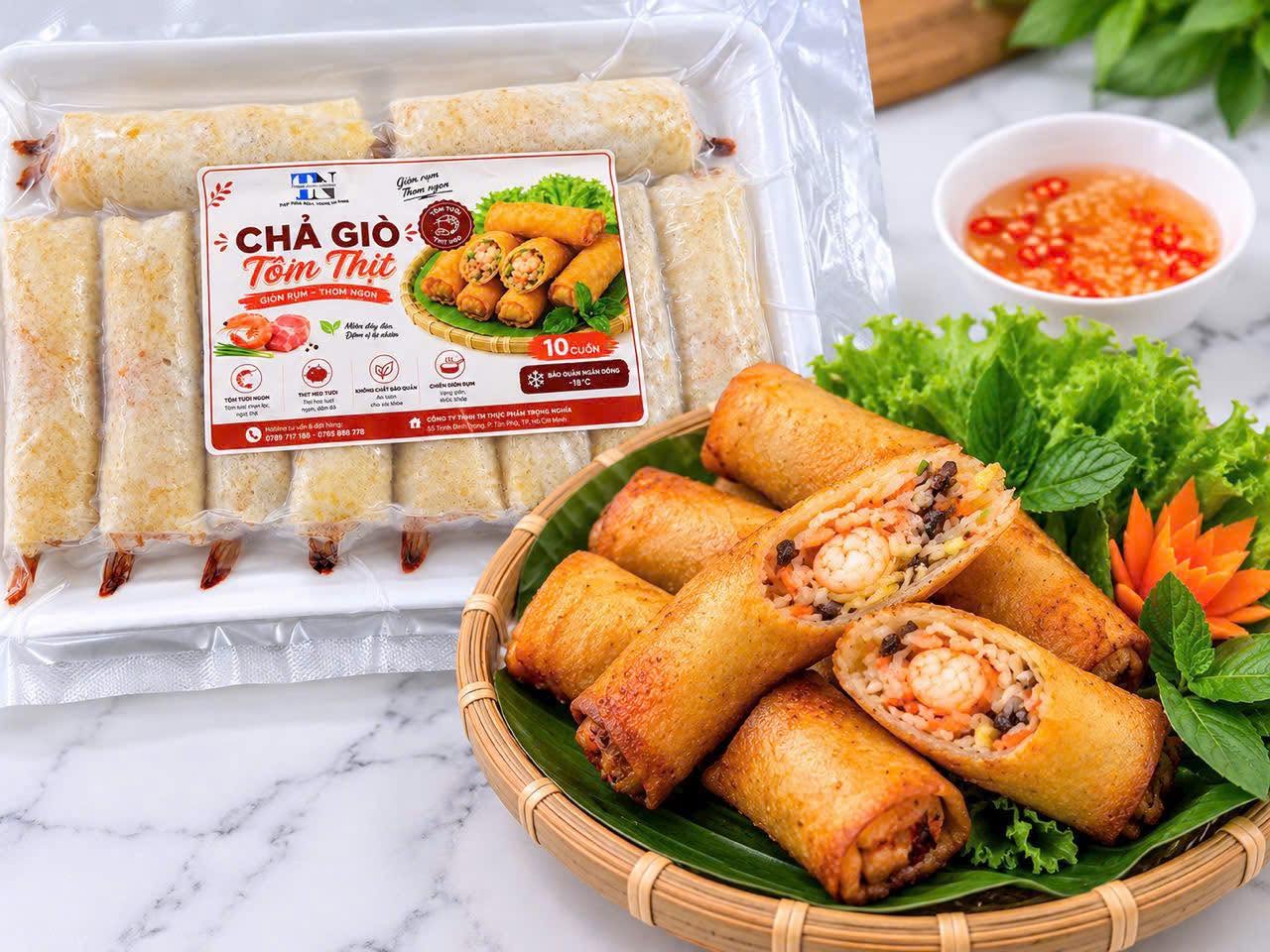 Set 5 Khay Chả giò tôm thịt - mỗi khay 10 cuốn