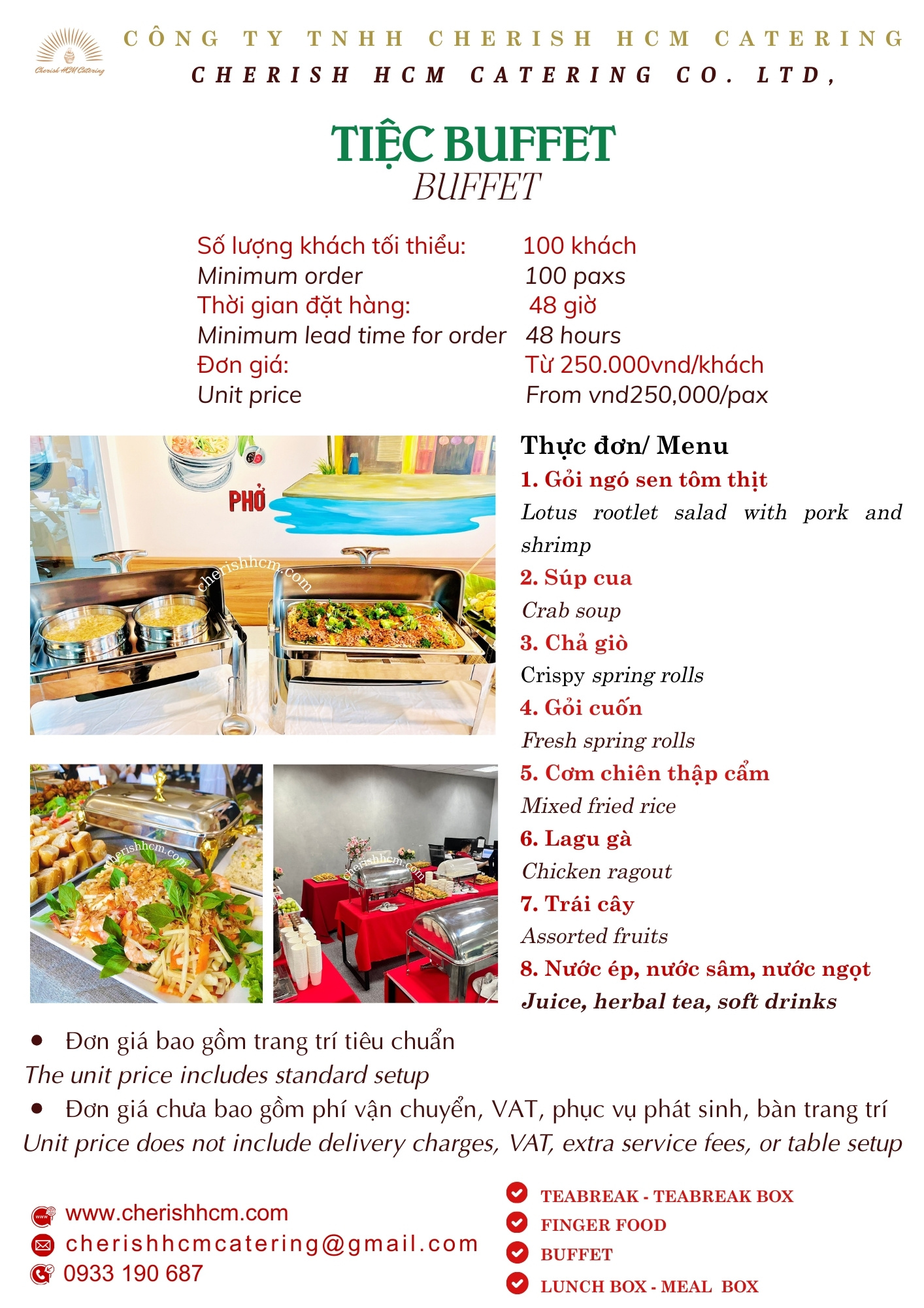 Tiệc Buffet - Phù hợp từ 100 khách