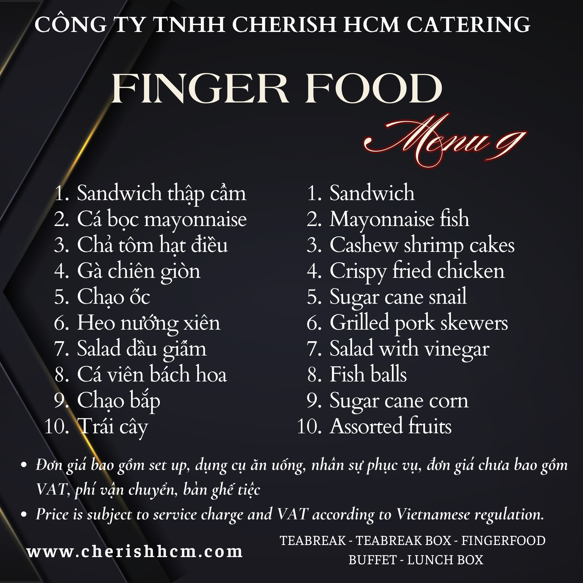 Tiệc Finger food Chillax