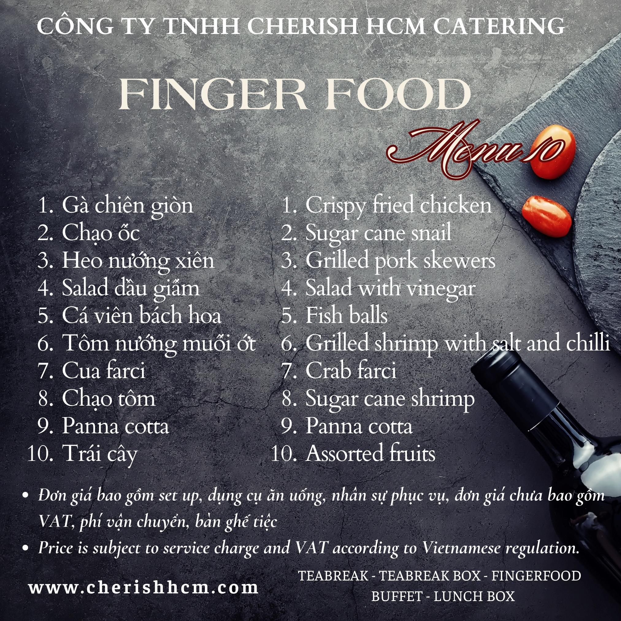 Tiệc Finger food Spirit