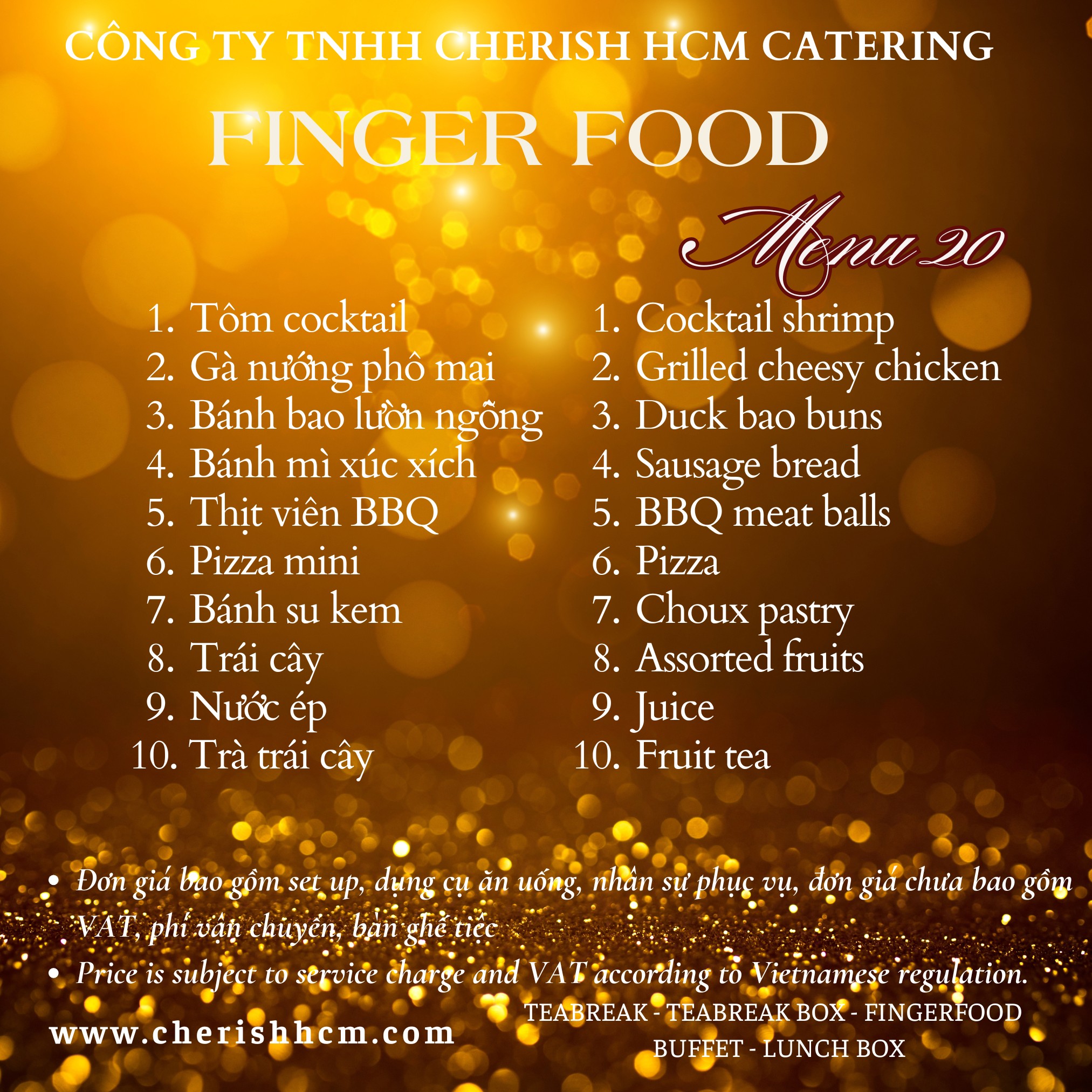 Tiệc Finger food - Refreshing