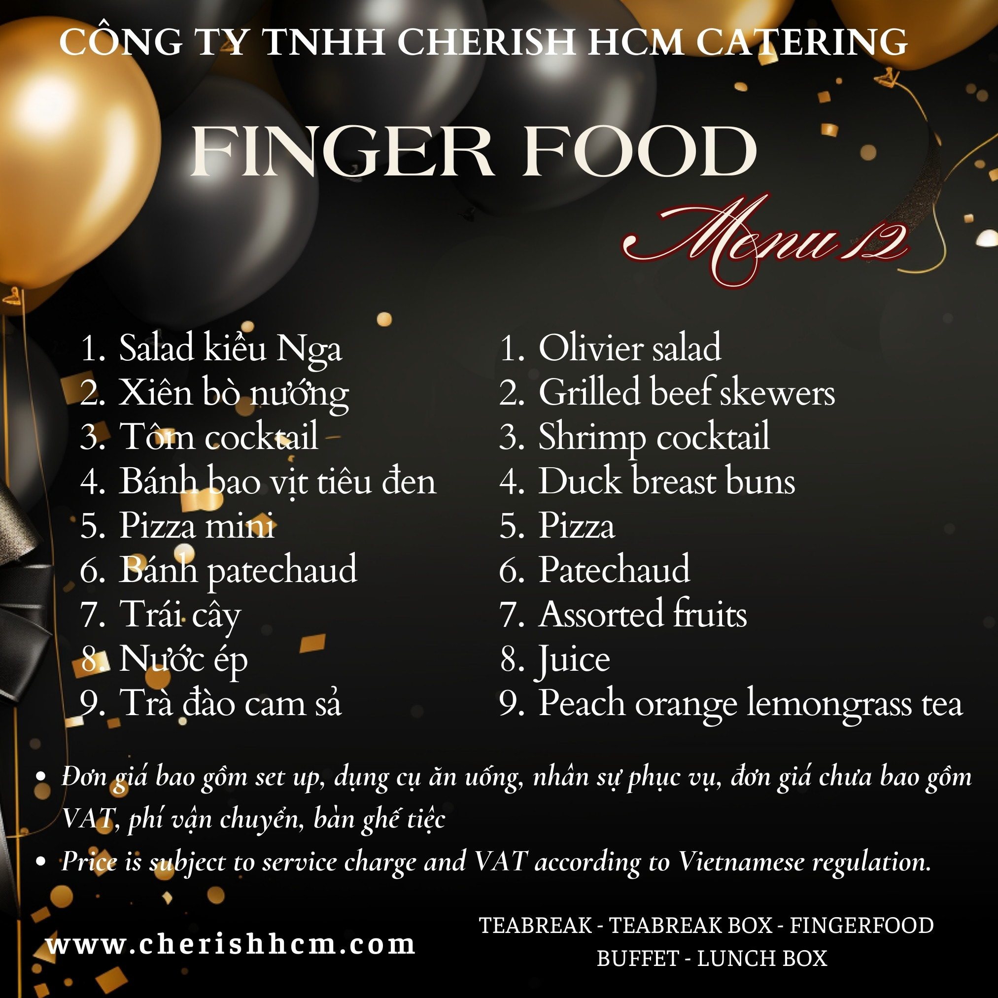 Tiệc Finger food Newly