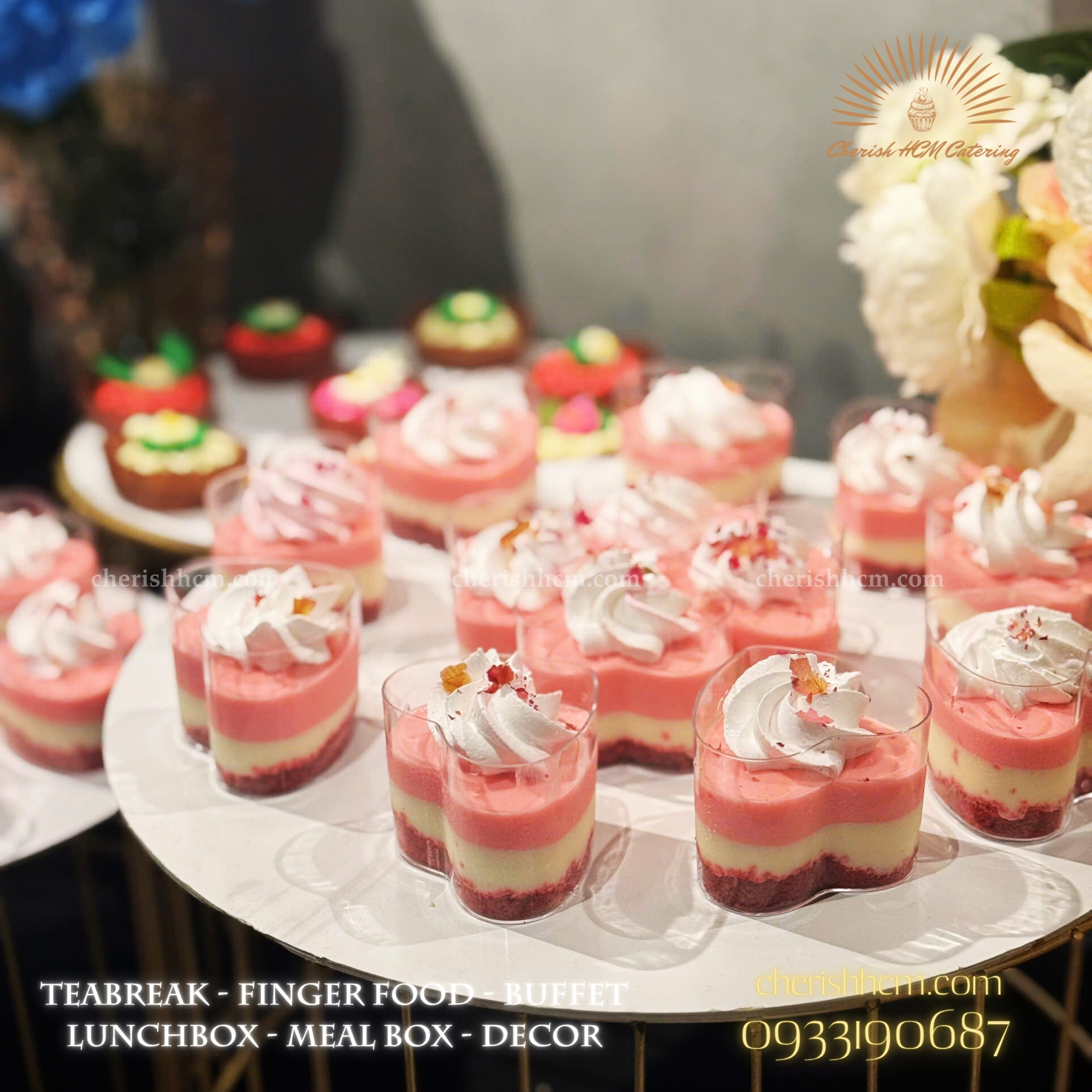 Set 10 Mousse phúc bồn tử/ Rasberry mousse