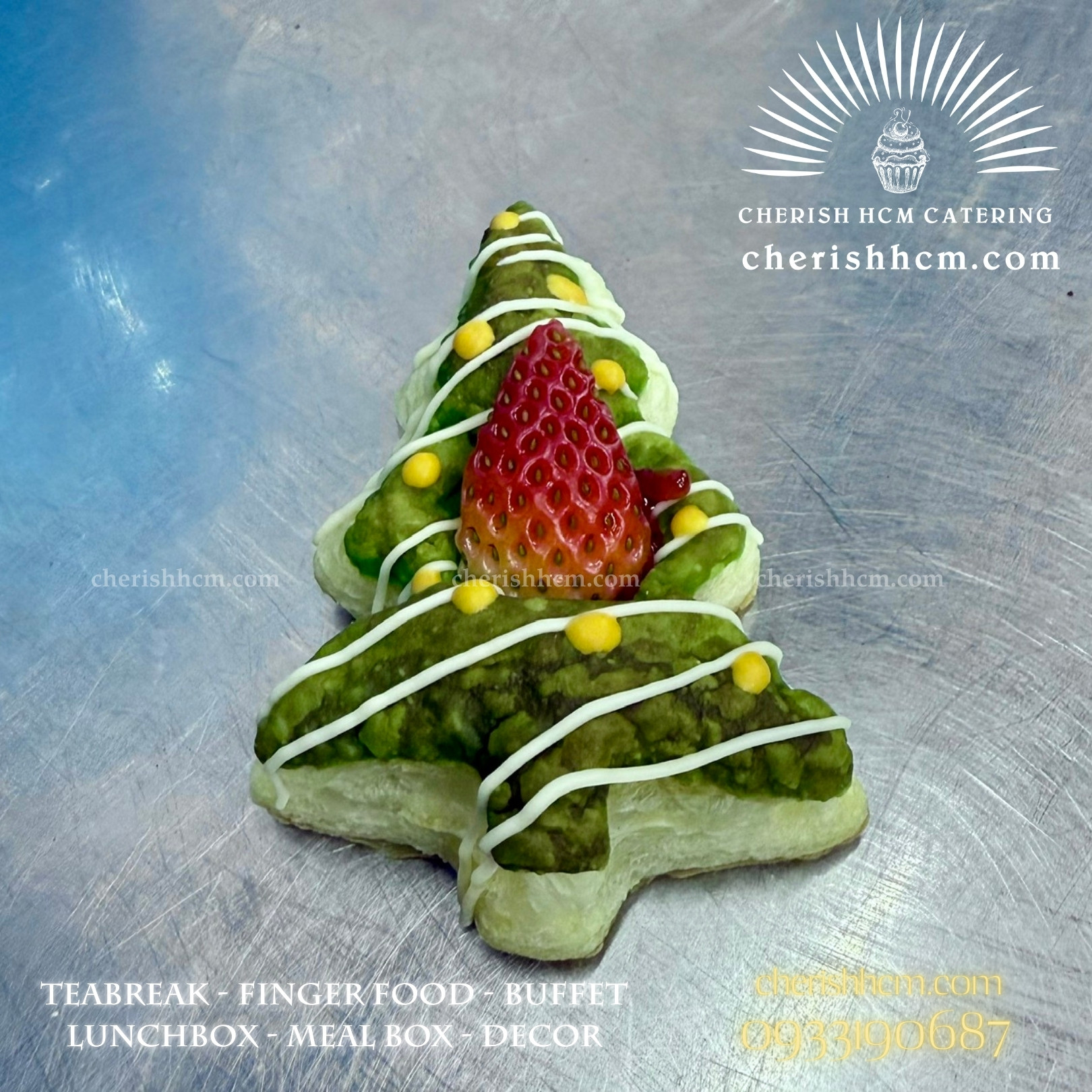 Giáng sinh- Set 10 danish dâu