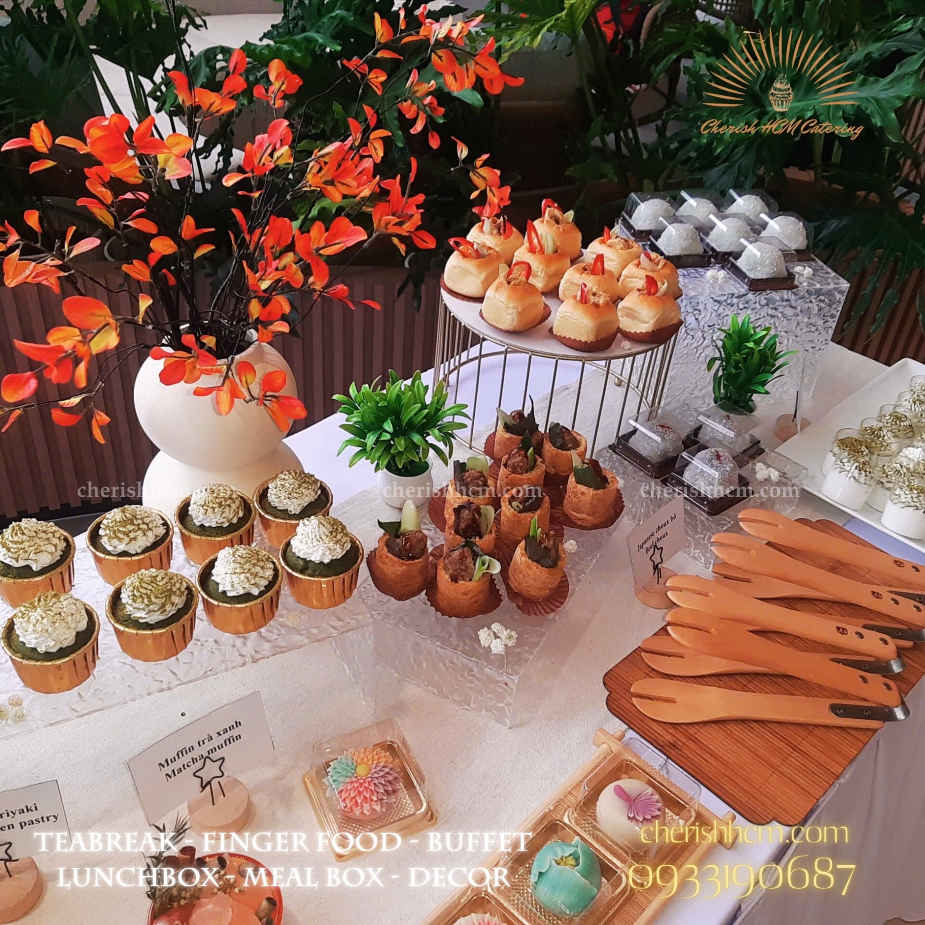 Set 10 muffin trà xanh