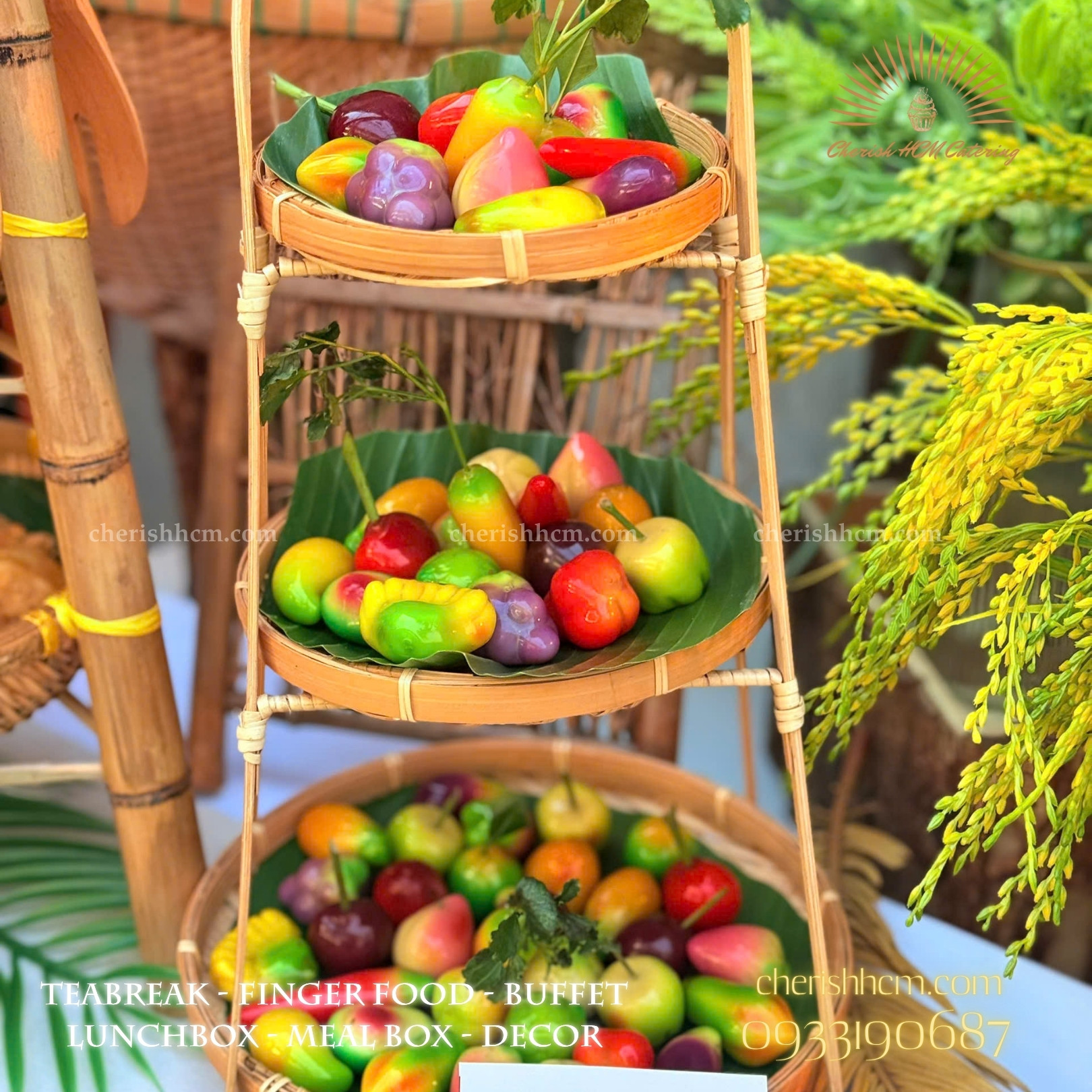 Set 50 bánh Trái cây đậu xanh/ Fruit-shaped Mung Bean Cake