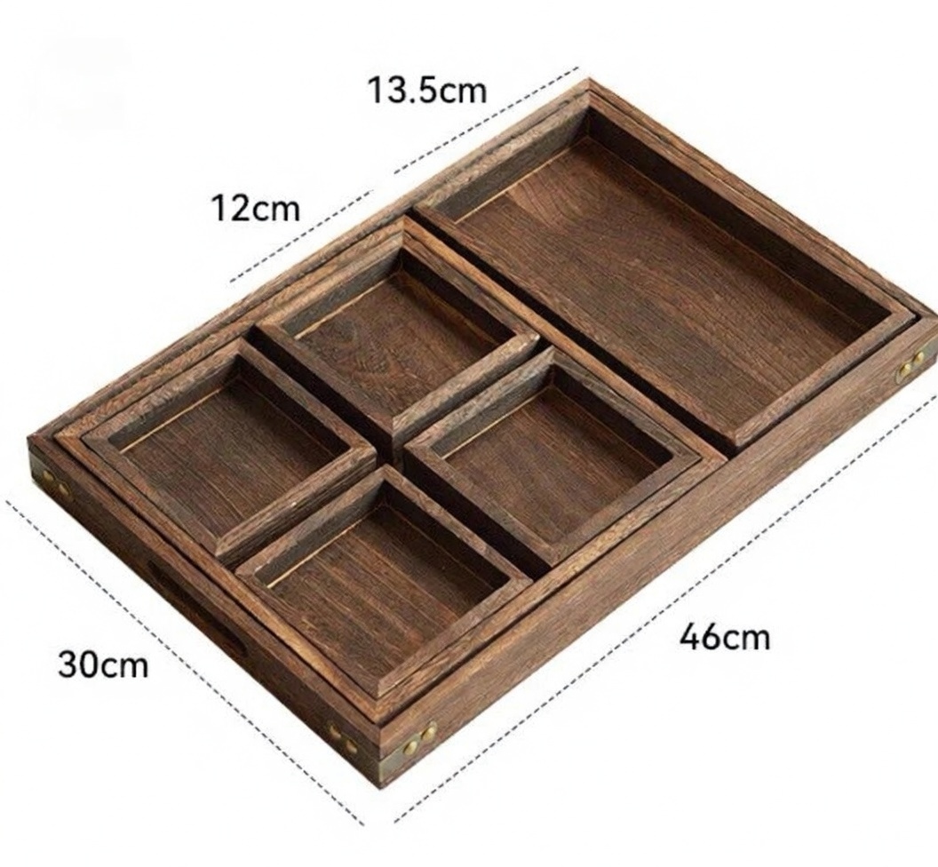 Bộ 7 món chữ nhật decor tiệc cưới, tiệc teabreak