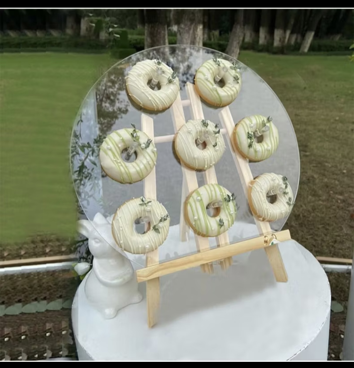 Giá trưng bày bánh donut - Giá gỗ 8 móc - Hàng order