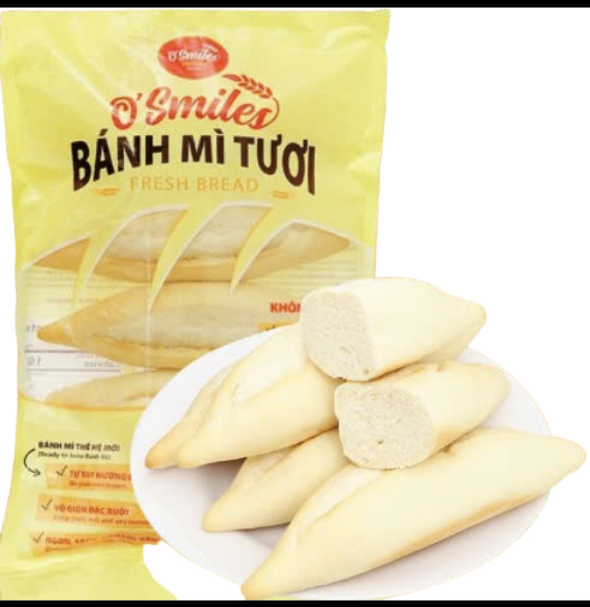 Bánh mì tươi O’Smiles túi 350gr