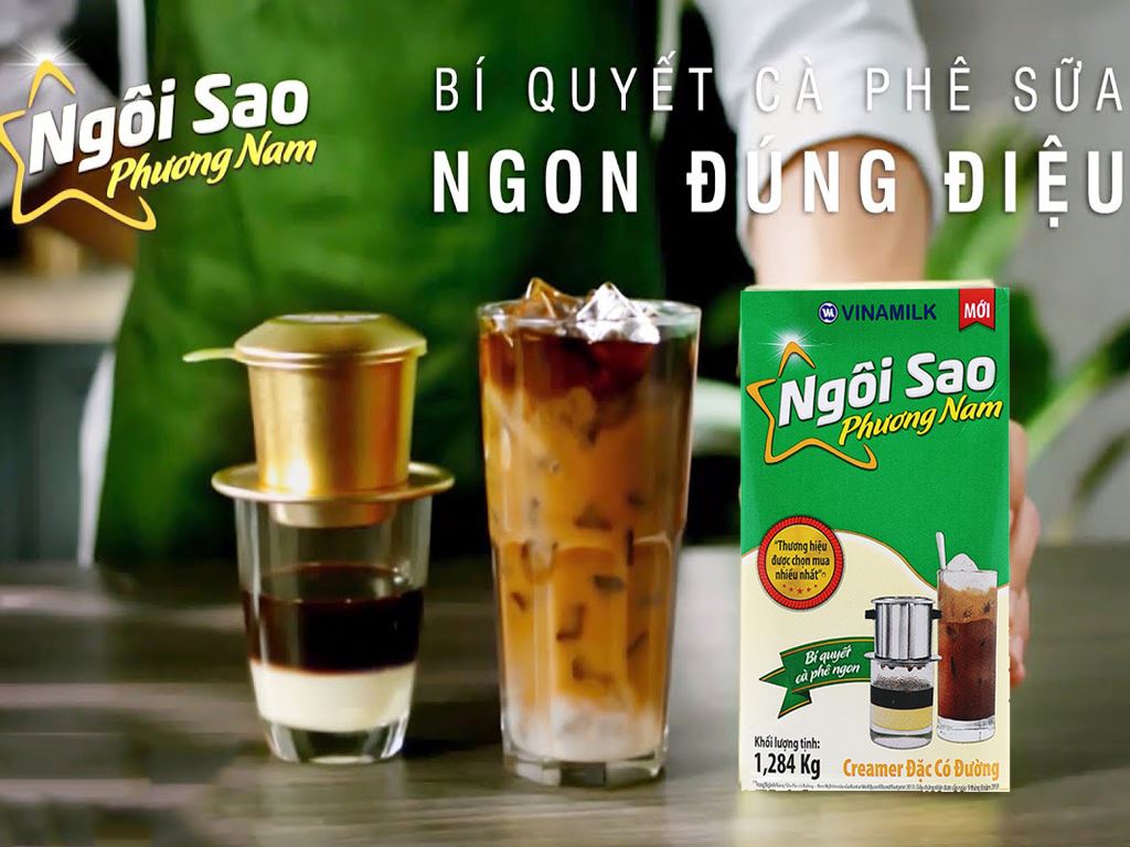 Set 10 Sữa đặc có đường Ngôi sao Phương Nam Xanh lá hộp 1,284kg