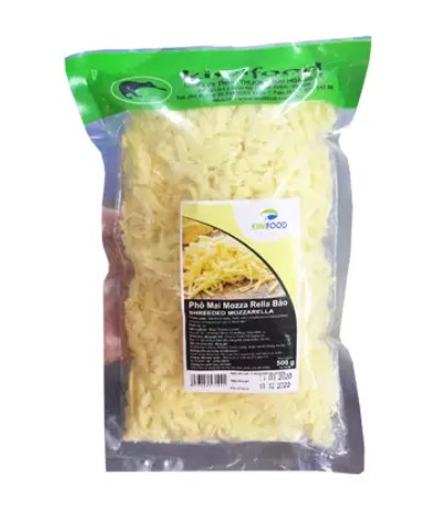 Phô Mai Mozzarella Bào Sợi Úc Kiwifood gói 500gr
