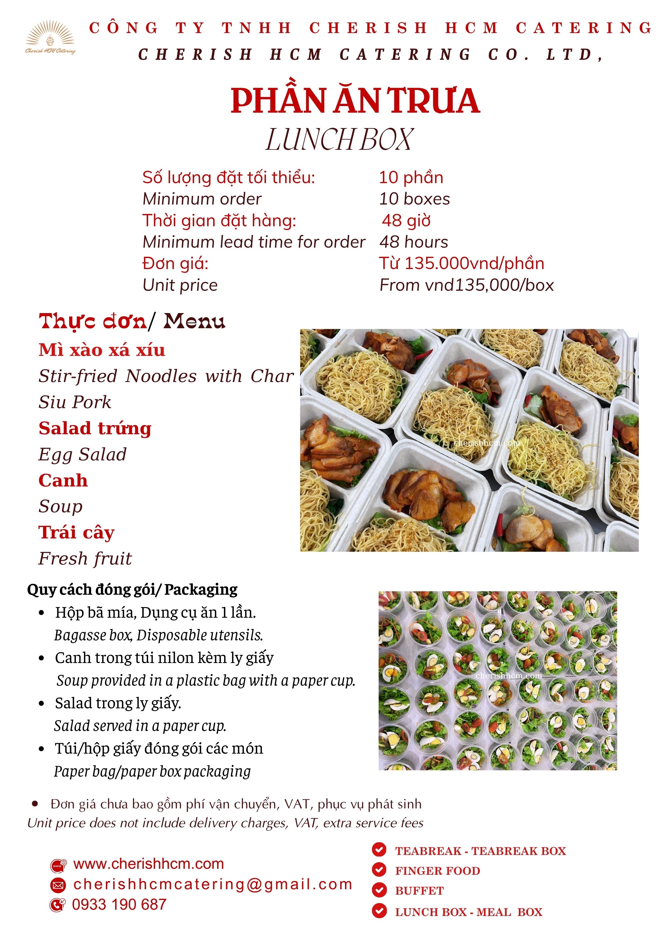 Set Lunch Mì xào xá xíu/ Stir-fried Noodles with Char Siu Pork