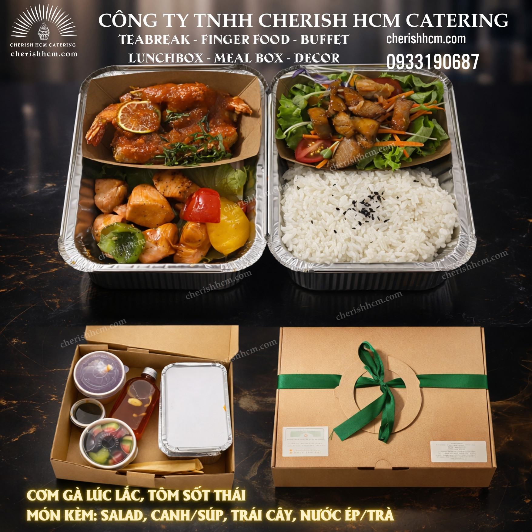 031225 Cơm Gà lúc lắc, Tôm sốt thái