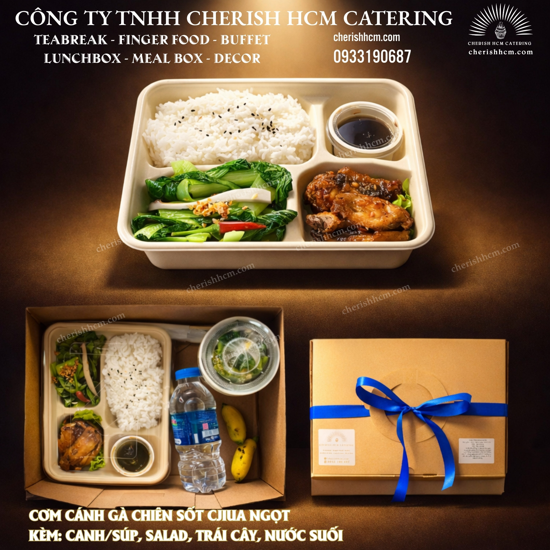 061124 Set lunch Cơm Cánh gà chiên sốt chua ngọt