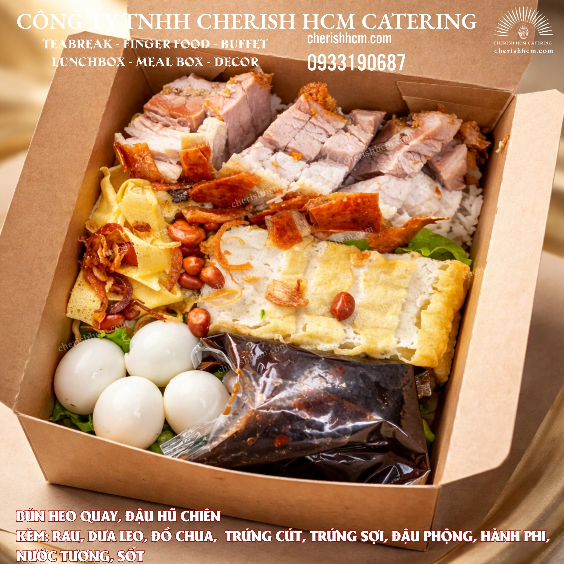 08426 Bún heo quay, đậu hũ chiên