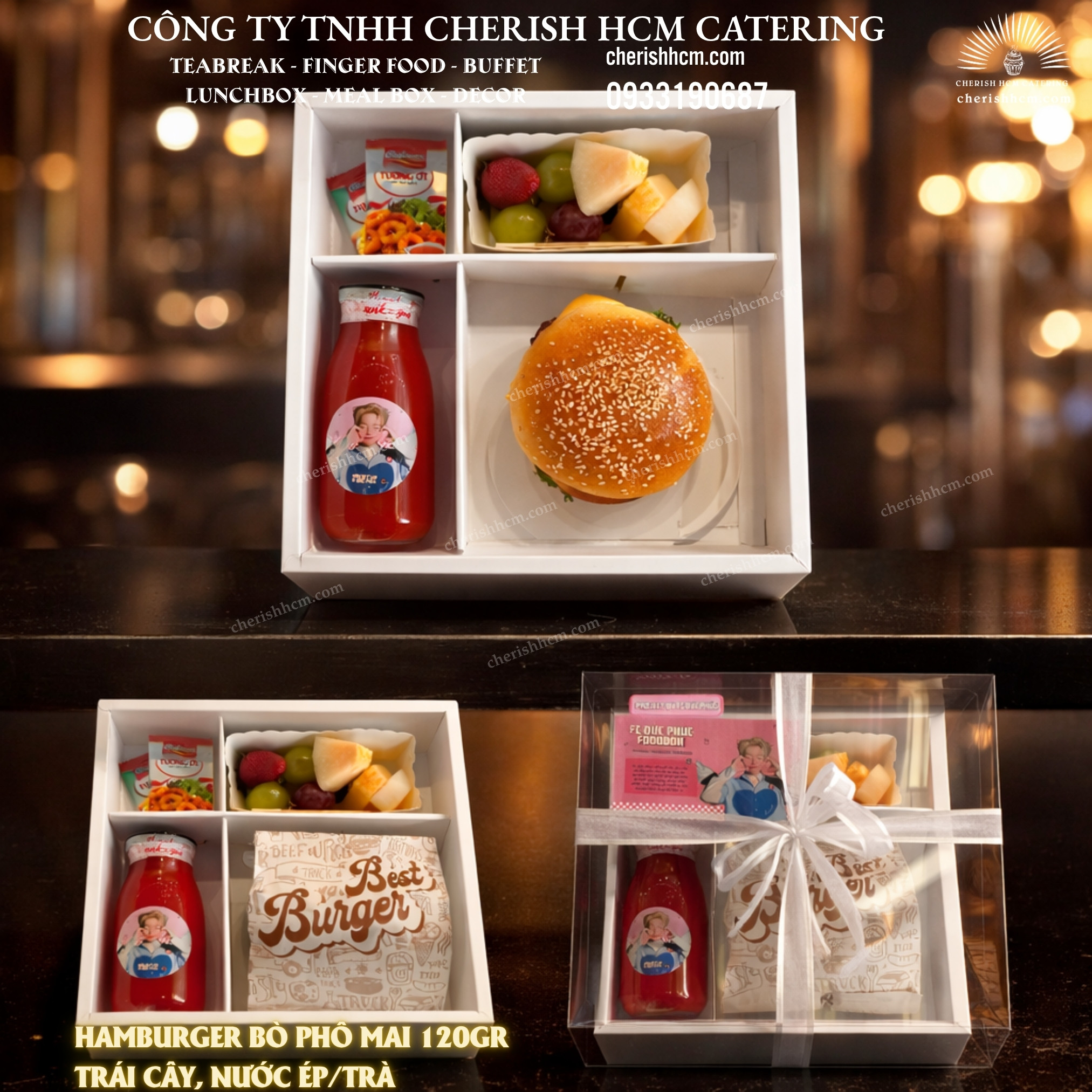 17426 Meal box FC Đức Phúc 1 món chính, Trái cây, Nước