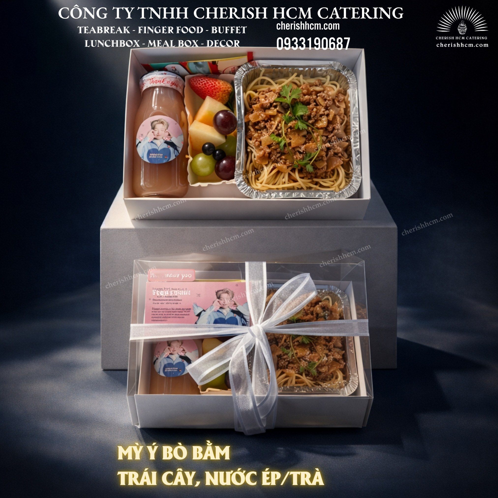 17426 Meal box FC Đức Phúc 1 món chính, Trái cây, Nước ép/Trà