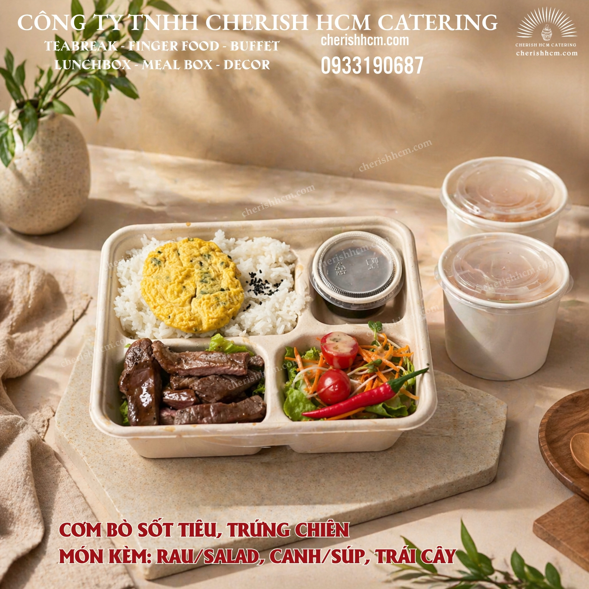 260226 Lunch box Giddy Cơm bò sốt tiêu, trứng chiên