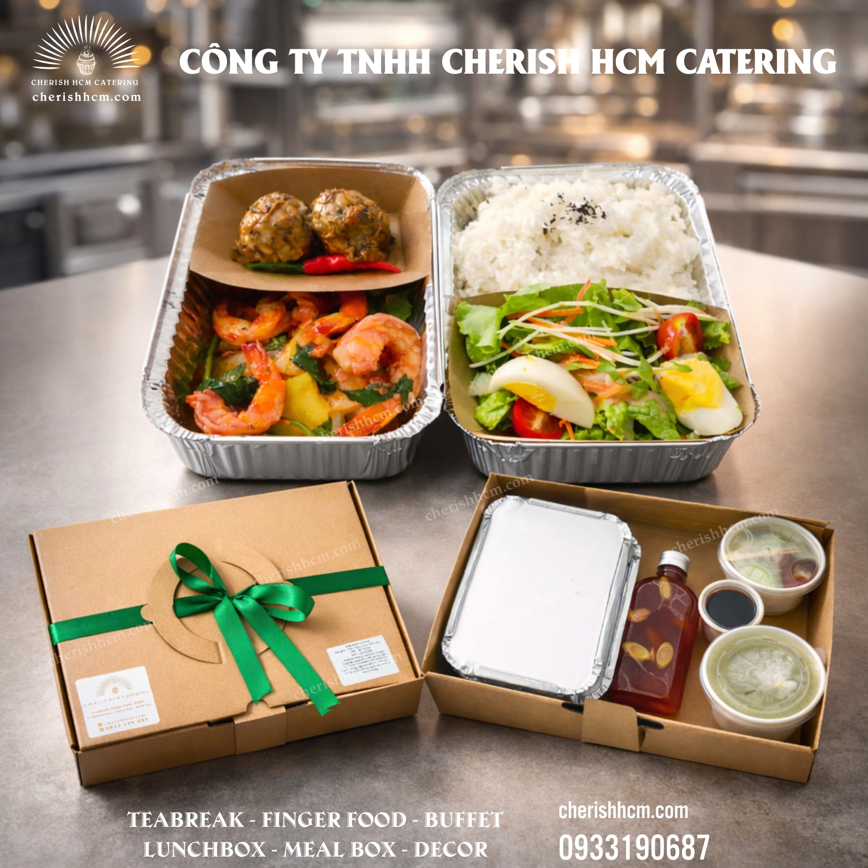 040226 Lunch box - Cơm tôm xào chua ngọt, thịt viên