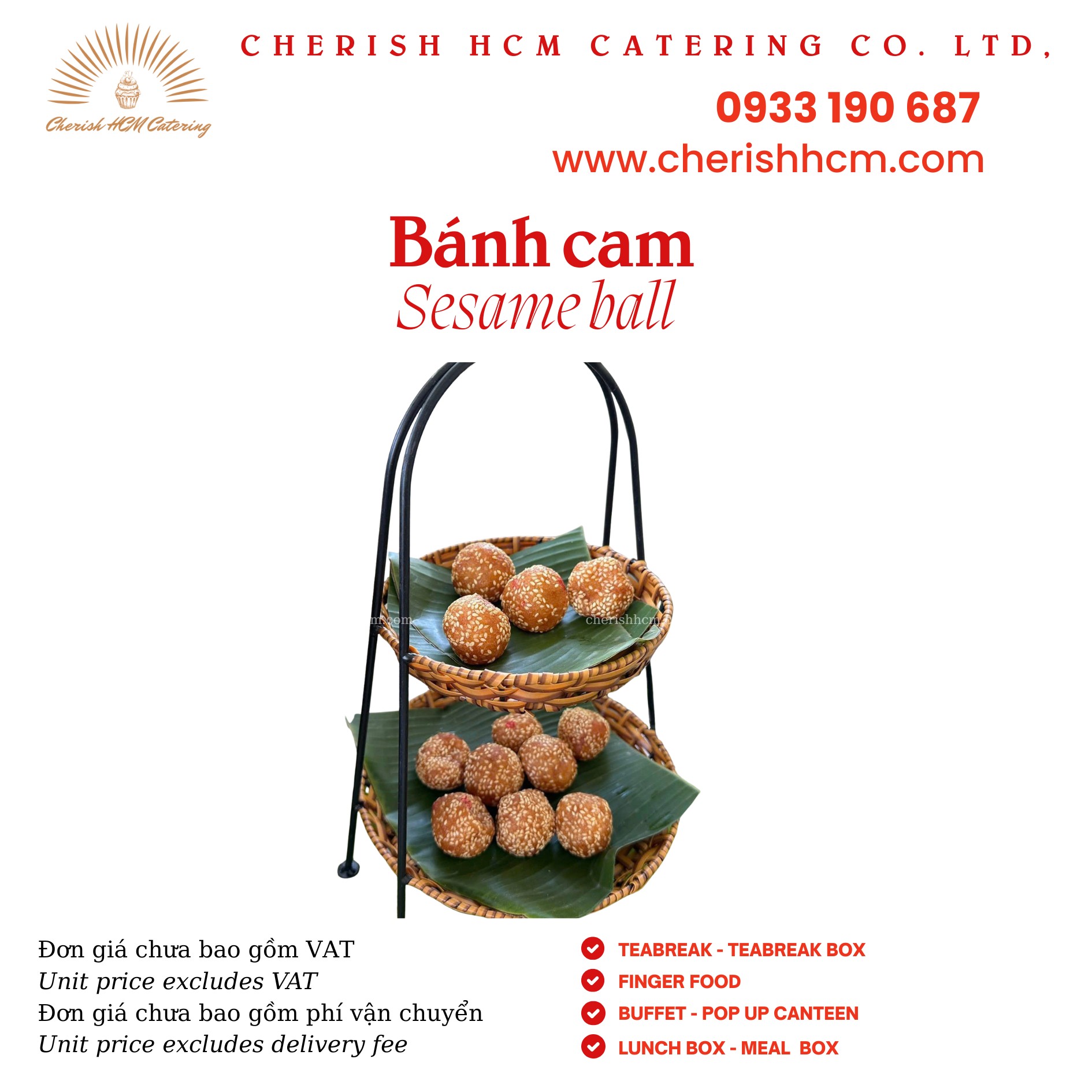 Set 20 bánh cam/ Sesame balls