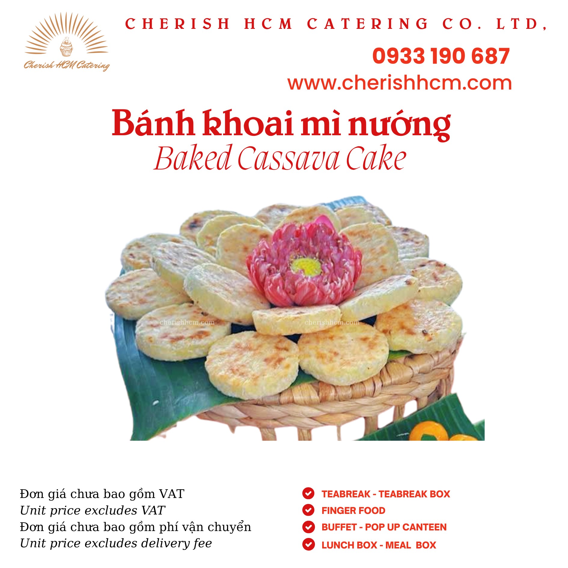 Set 20 Bánh khoai mì nướng/ baked Cassava cake