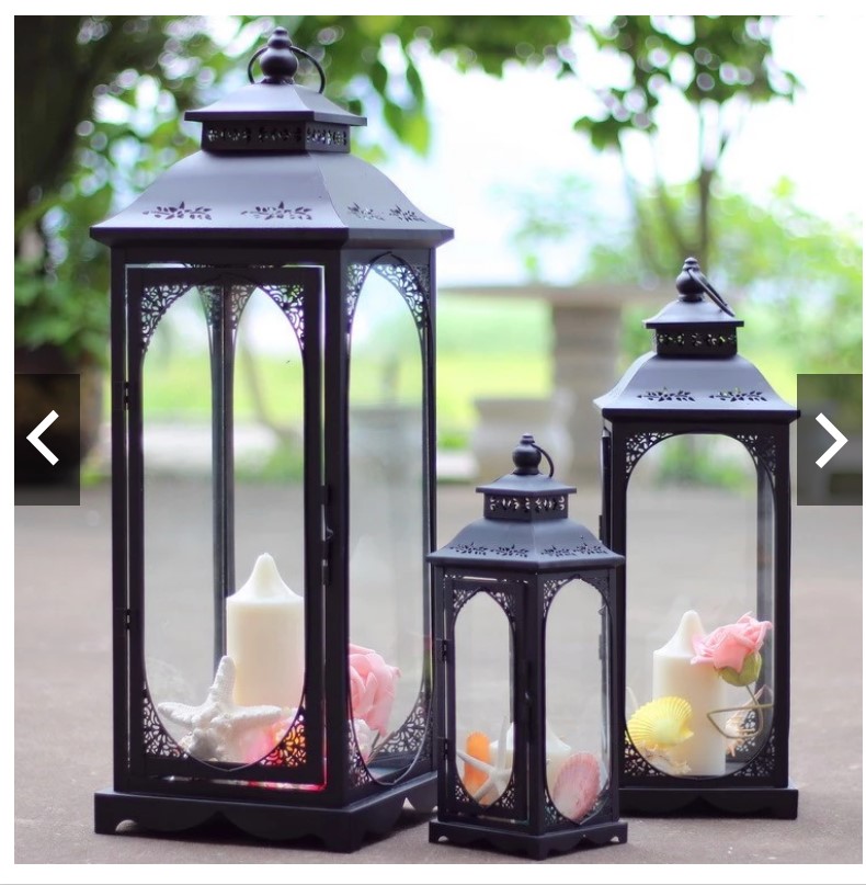 Bộ 3 Lồng Nến Đèn Bão Trắng/Đen Trang Trí Sự Kiện, Tiệc Cưới, Decor Homestay, Studio- Hàng order nhận hàng sau 5-7 ngày