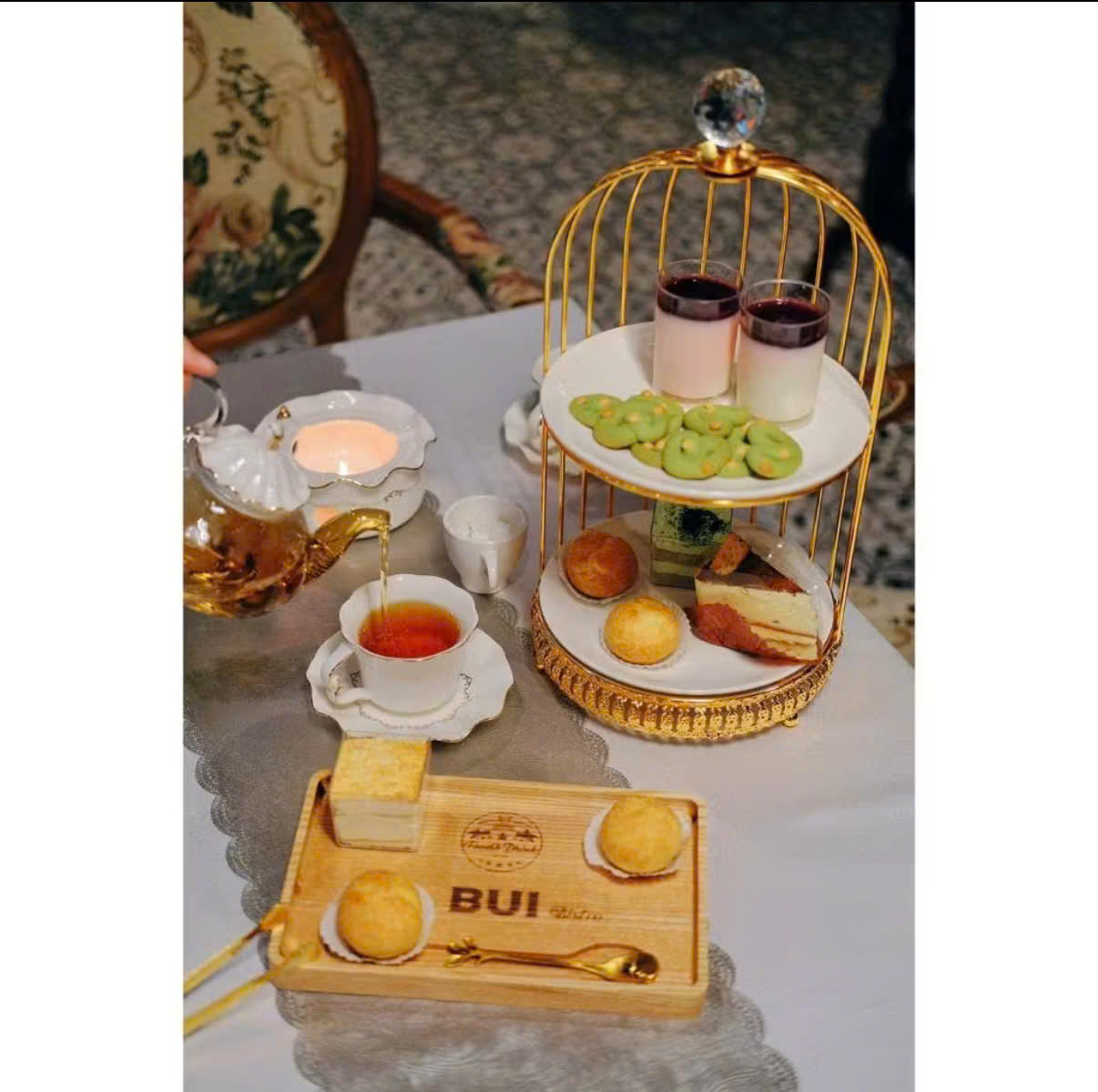 Kệ bánh lồng chim 2 tầng - Hàng đặt trước - có xuất VAT