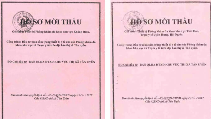 hồ sơ mời thầu 