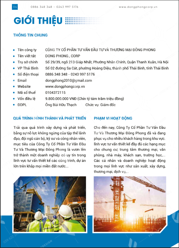 Mẫu giới thiệu công ty hay và chuẩn mới nhất năm 2022 FDesign Kiến