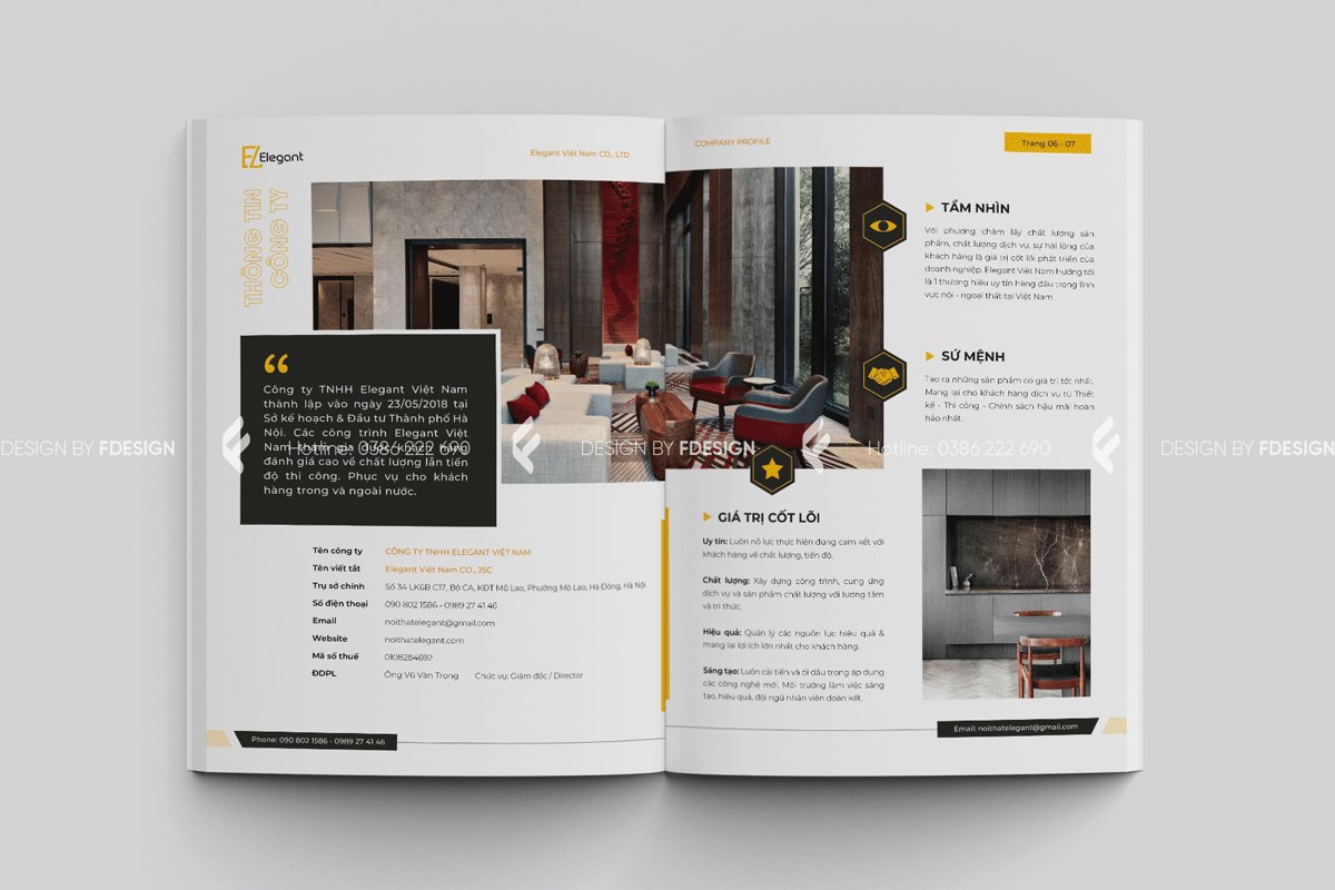 Mẫu profile công ty nội thất