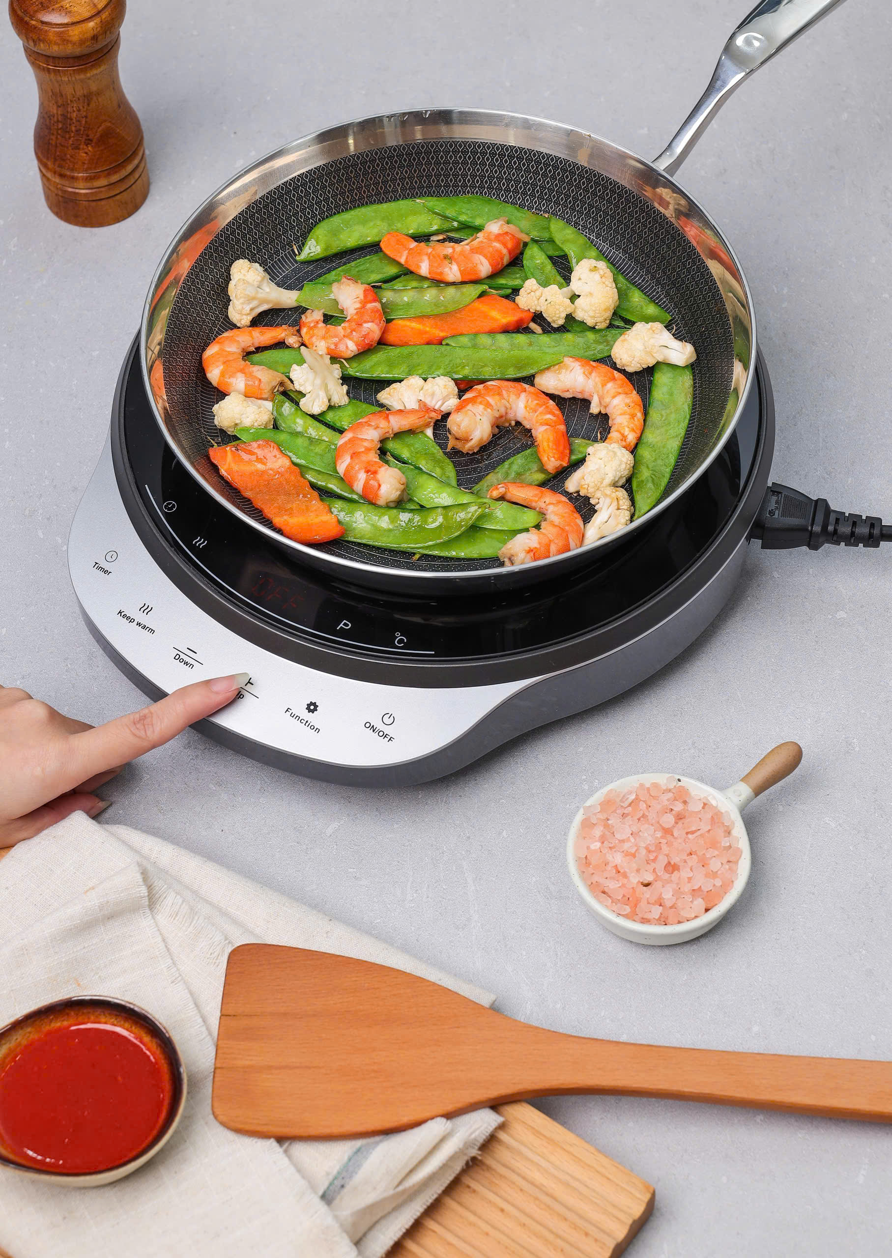 Bếp từ đơn lõi đồng Kaiyo, dáng tròn, model KIH-426 [mã KIH-4267]