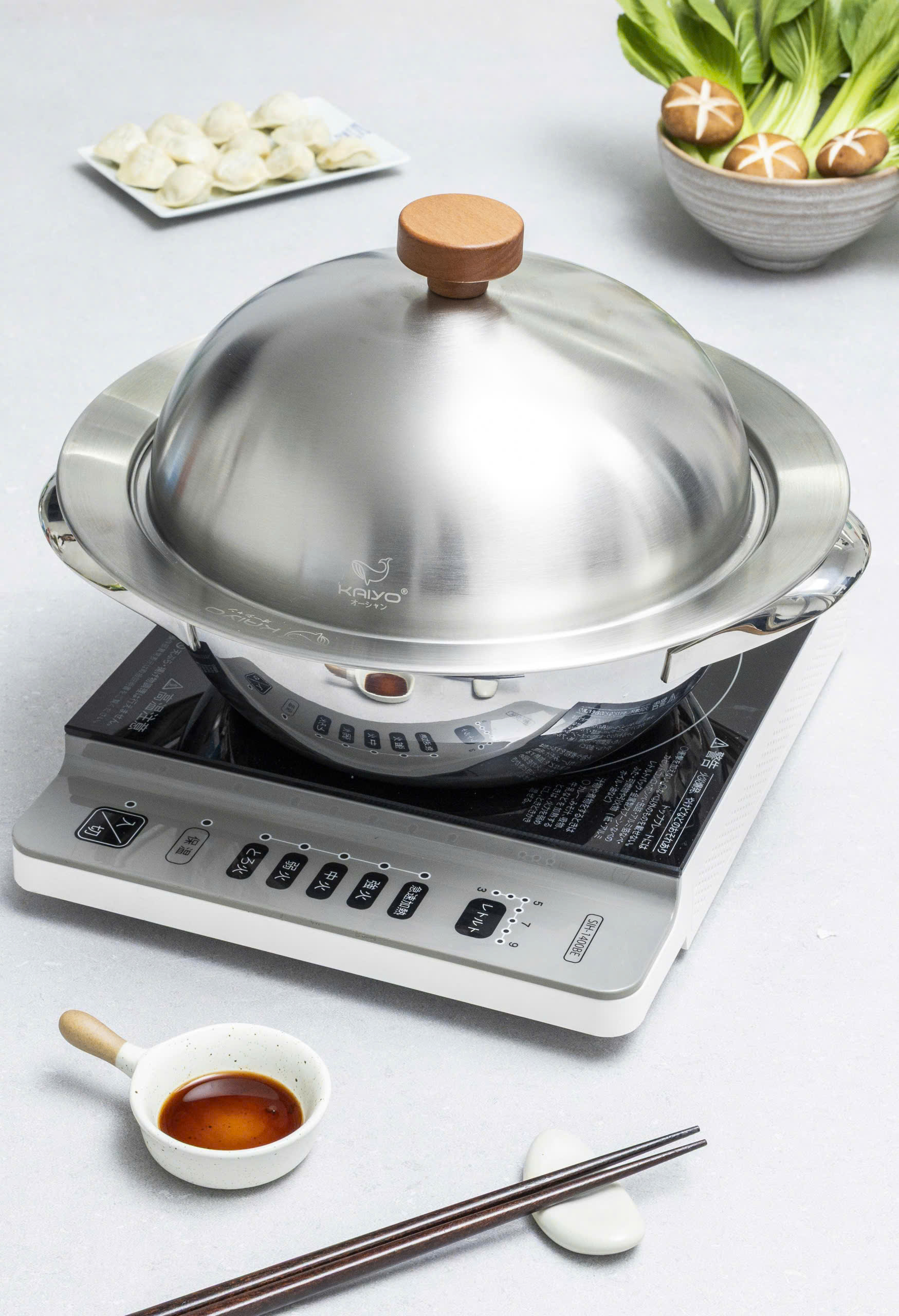 Xửng hấp inox 304 vung vòm Kaiyo 31cm [mã KSC-6995]