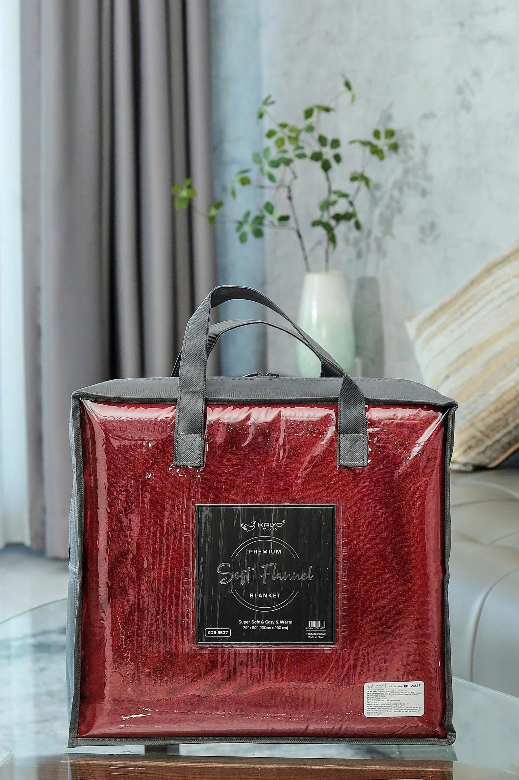 Chăn băng lông tuyết Kaiyo 2m x 2m3, màu đỏ đun [mã KDB-9637]