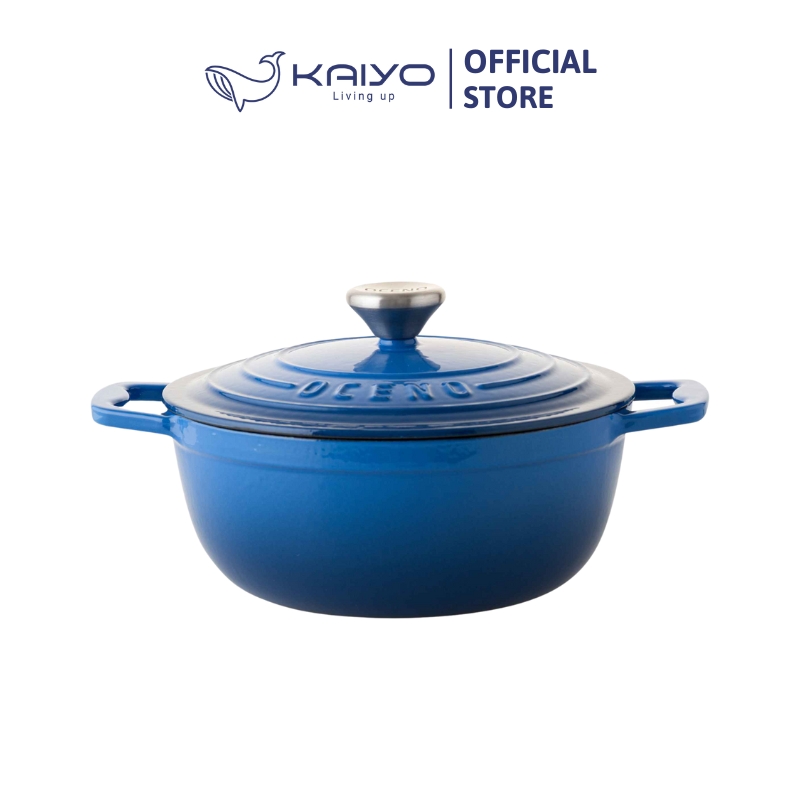 Nồi gang Oceno màu xanh blue 22cm