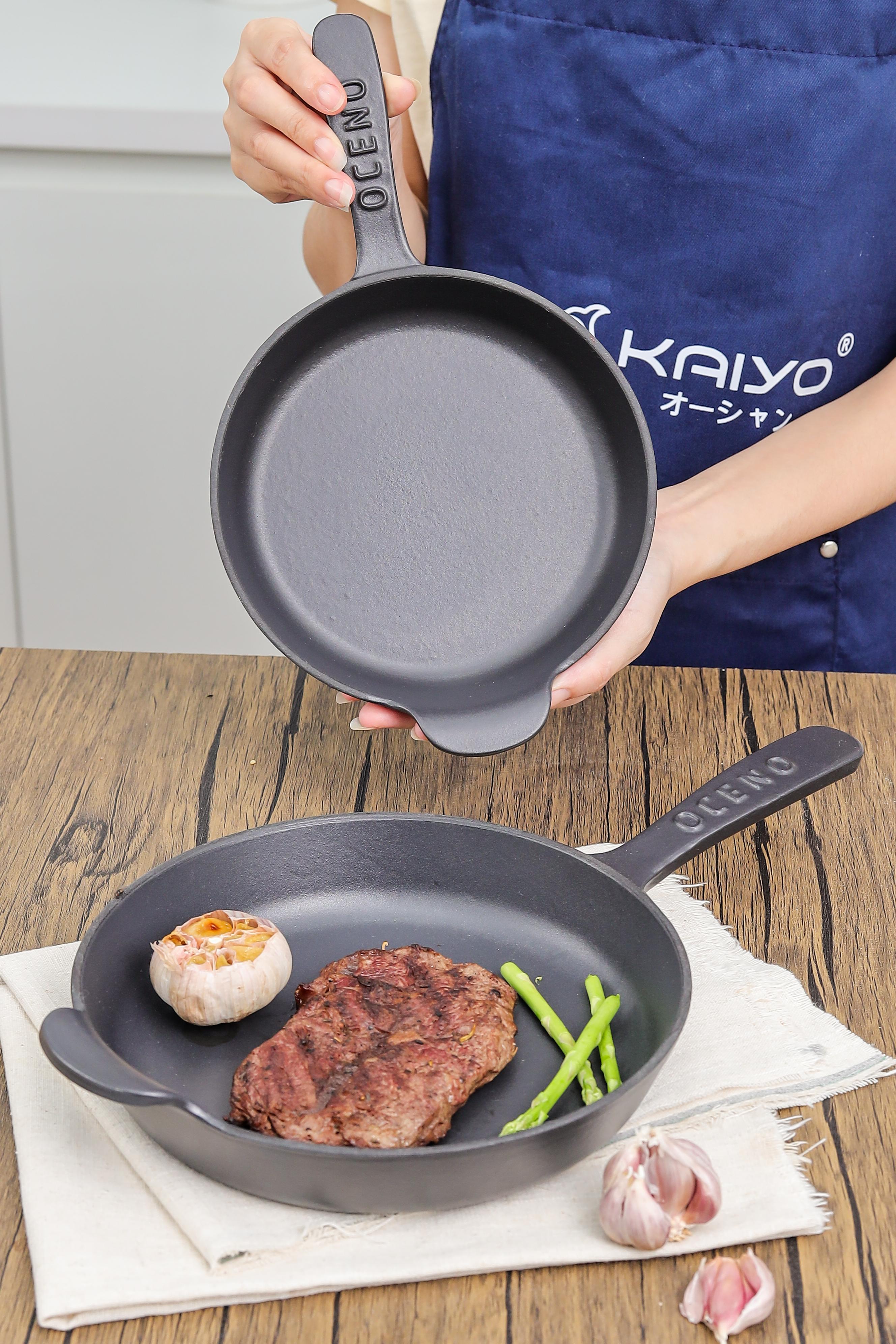 Chảo gang tròn Oceno size 18cm [mã OFR-1396]