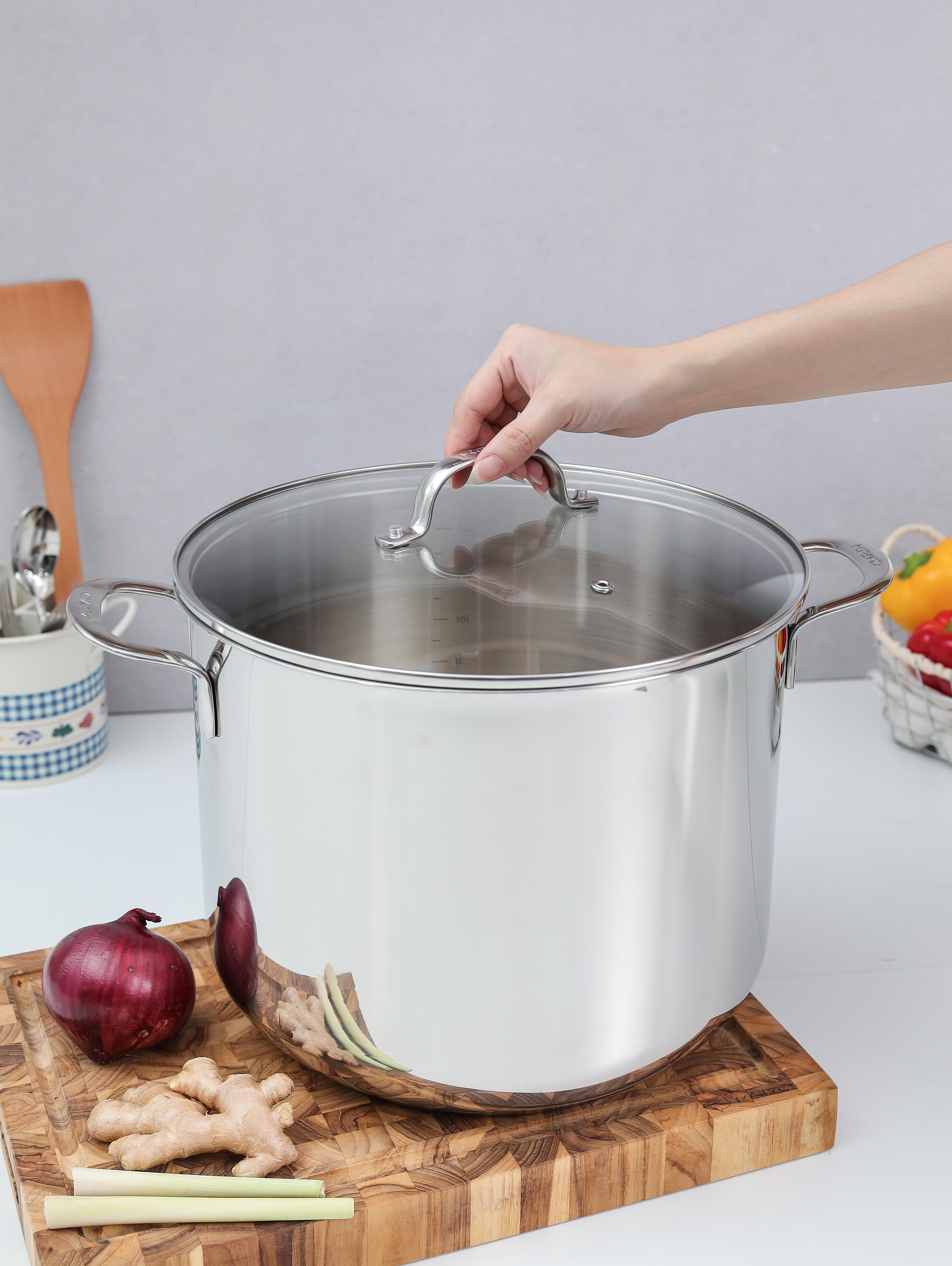 Nồi luộc gà inox inox 304 Kaiyo, dung tích 12L [mã KIC-1518]