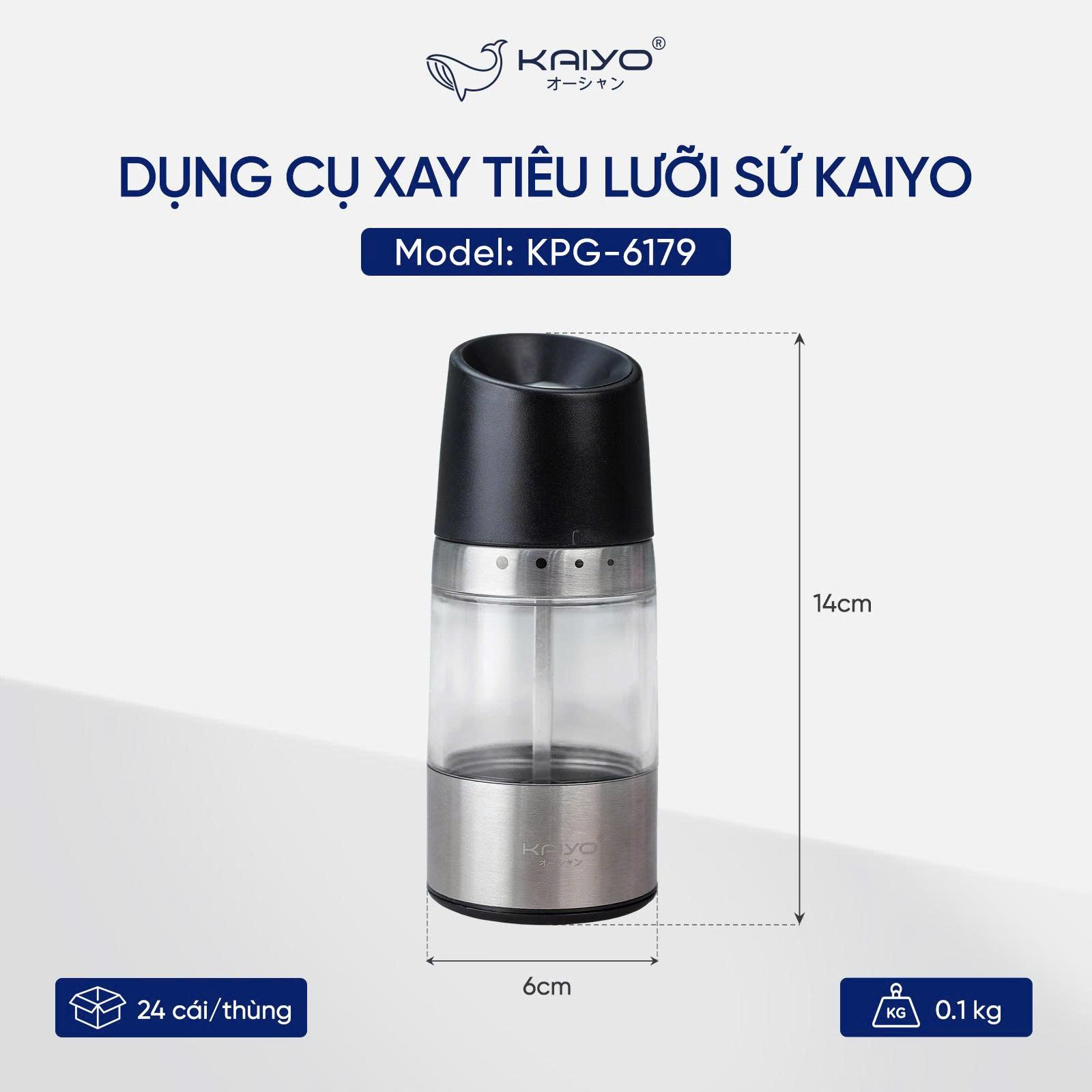 Dụng cụ xay tiêu lưỡi sứ Kaiyo [mã KPG-6179]