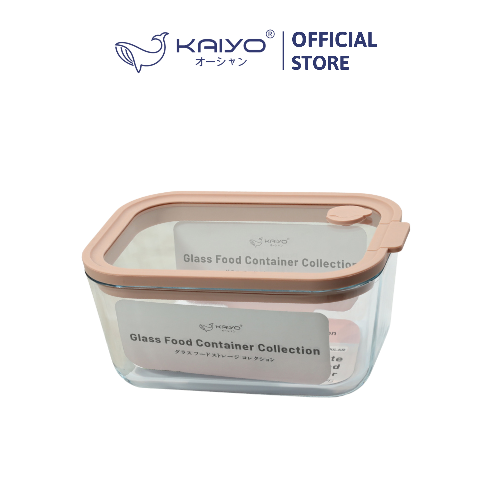 Hộp đựng thực phẩm thuỷ tinh chịu nhiệt borosilicate hình chữ nhật dáng sâu Kaiyo 800ml [mã KFC-5301]
