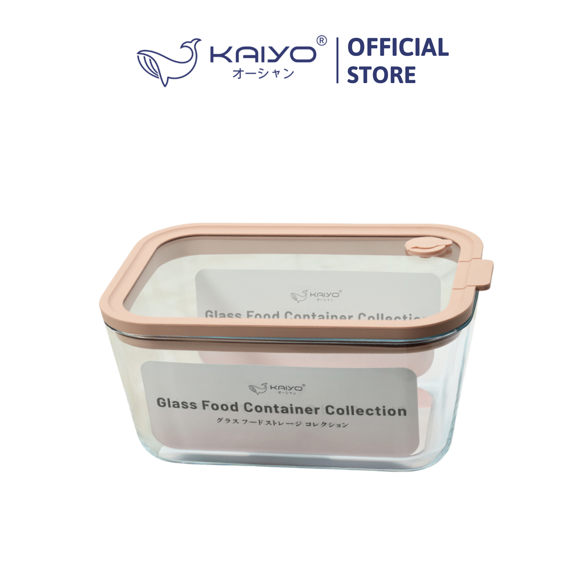 Hộp đựng thực phẩm thuỷ tinh chịu nhiệt borosilicate hình chữ nhật dáng sâu Kaiyo 1380ml [mã KFC-5318]