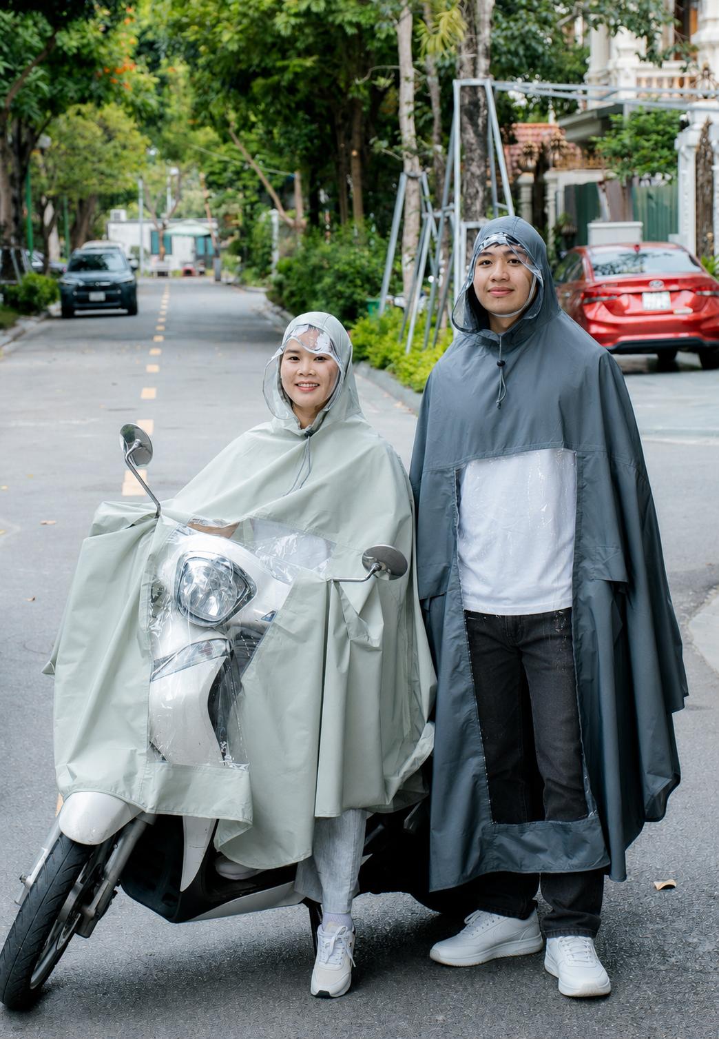 Áo mưa siêu nhẹ Kaiyo, màu ghi nhạt [mã KUR-8272]