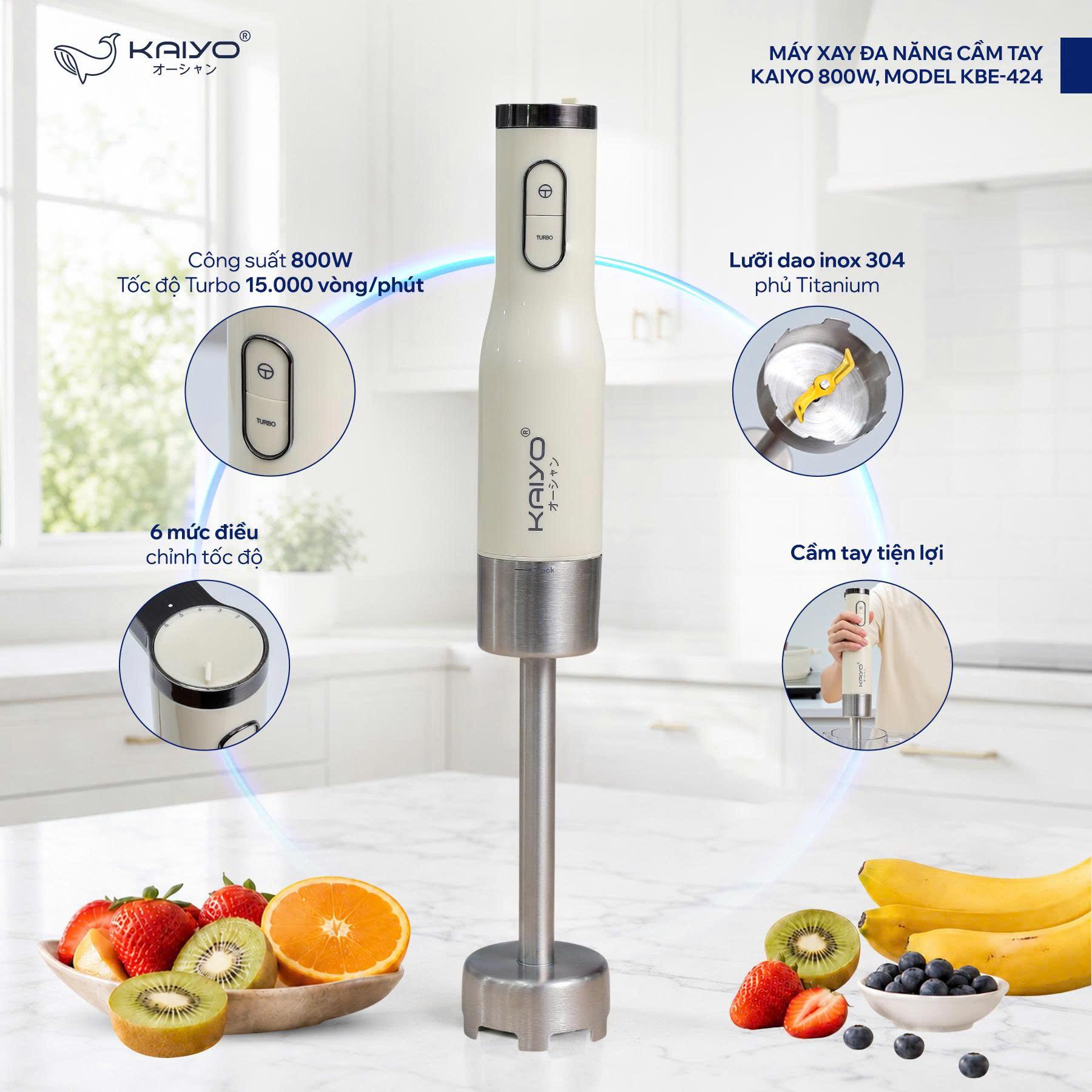 Máy xay đa năng cầm tay Kaiyo, 800W, Model KBE-424 [mã KBE-4243]