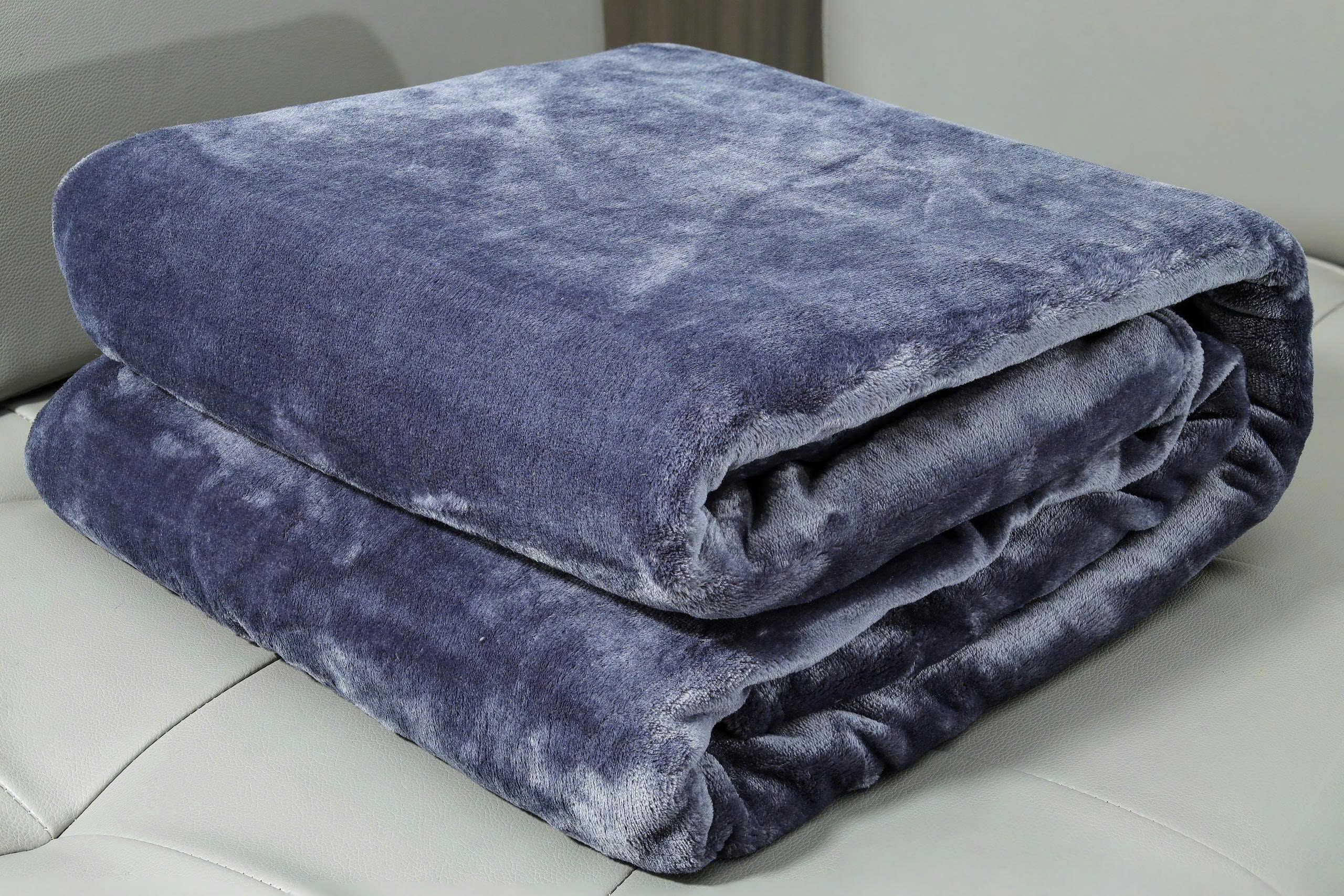 Chăn băng lông tuyết Kaiyo 2m x 2m3, màu xanh navy [mã KDB-9644]