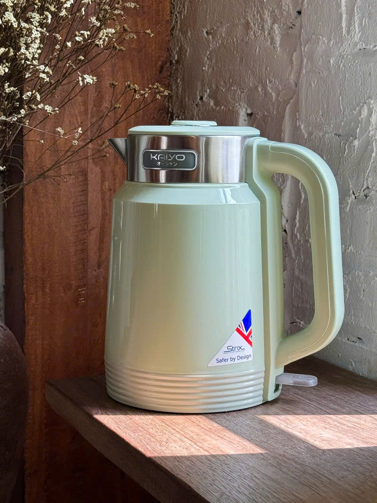Ấm siêu tốc 2 lớp Cool touch Kaiyo 2L (Xanh Mint)