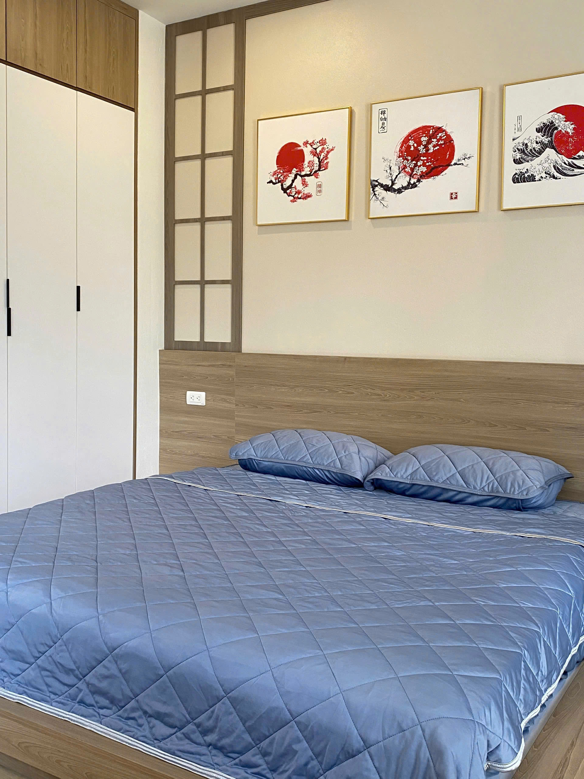 Set 2 vỏ gối trần sợi lạnh Kaiyo, Màu xanh, 50x70cm