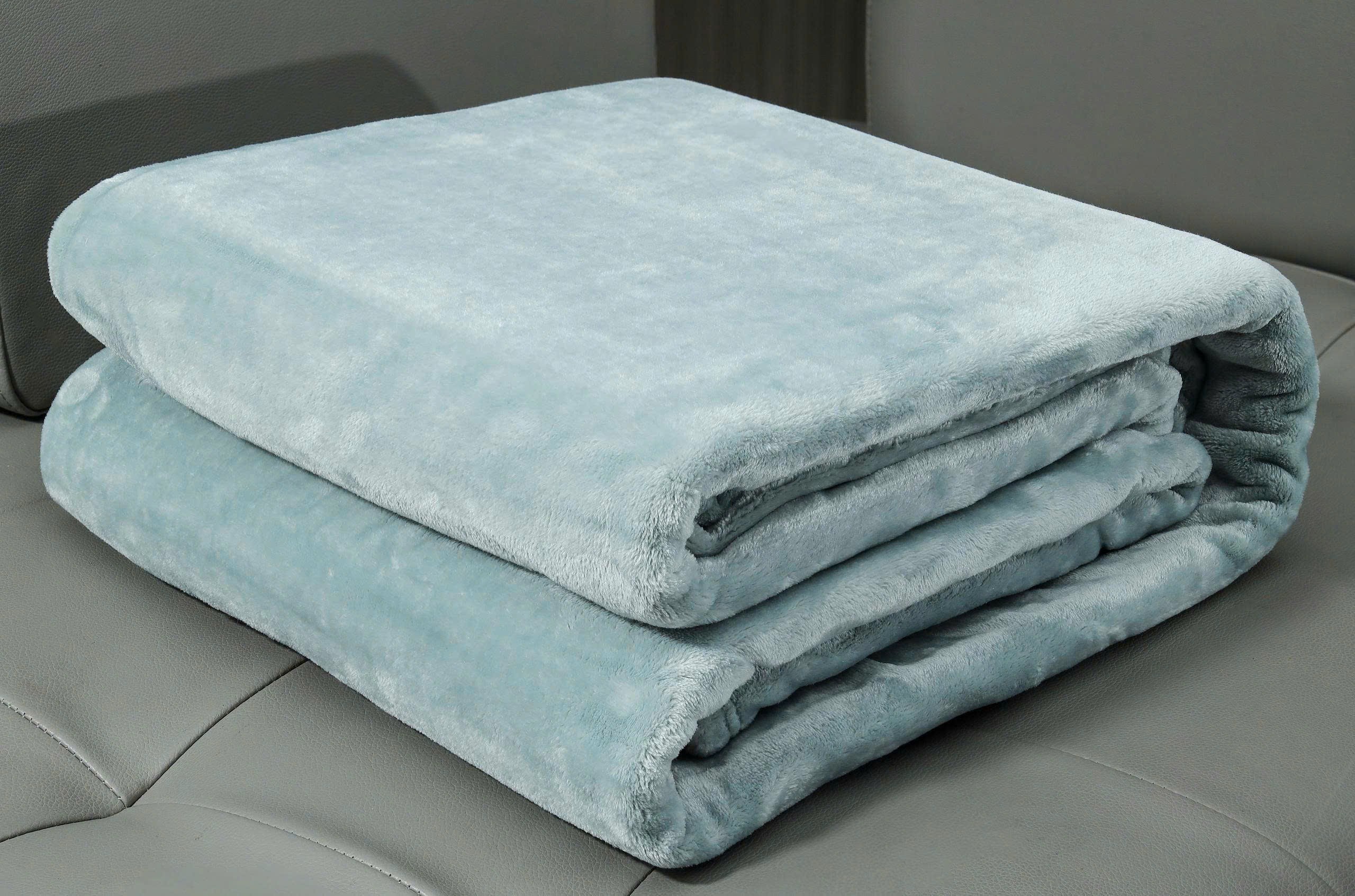 Chăn băng lông tuyết Kaiyo 2m x 2m3, màu xanh mint [mã KDB-9651]