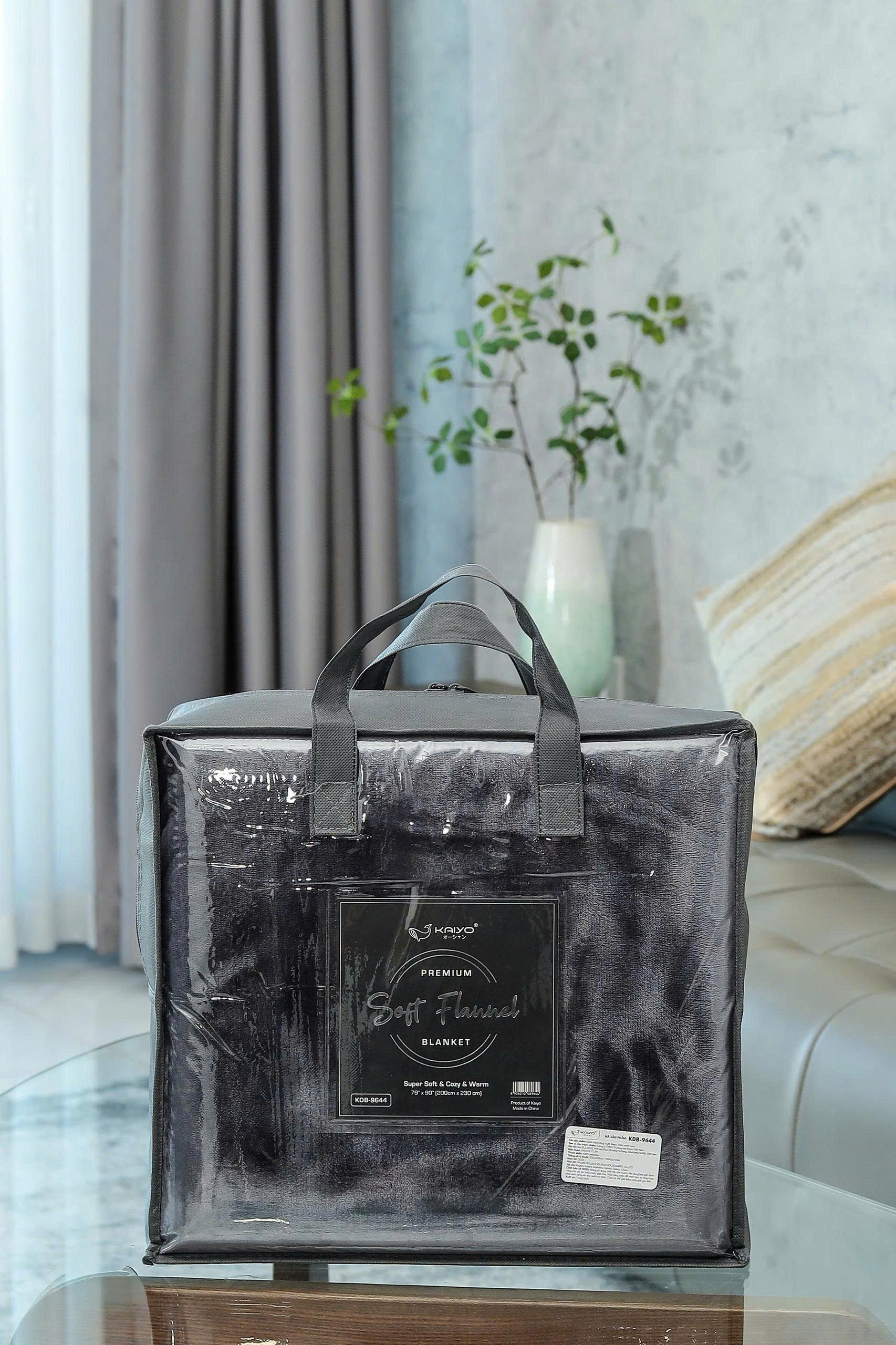 Chăn băng lông tuyết Kaiyo 2m x 2m3, màu xanh navy [mã KDB-9644]