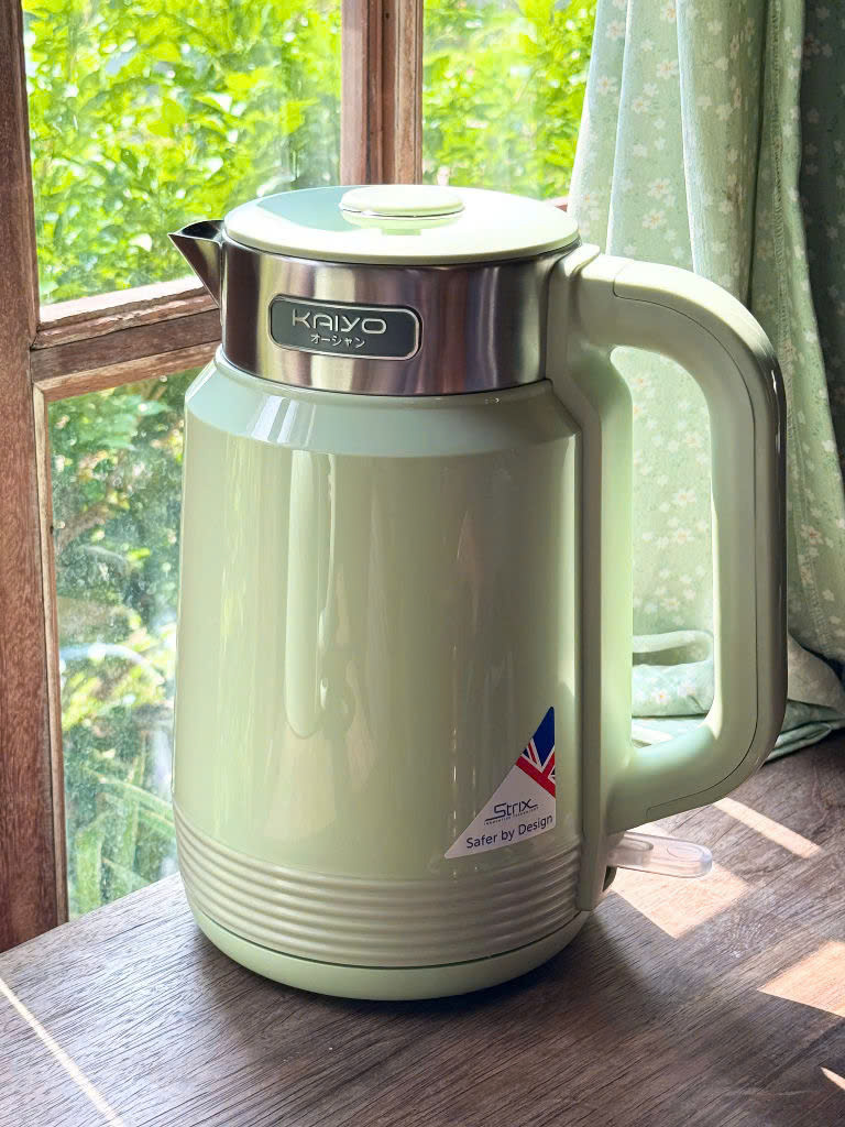 Ấm siêu tốc 2 lớp Cool touch Kaiyo 2L (Xanh Mint)